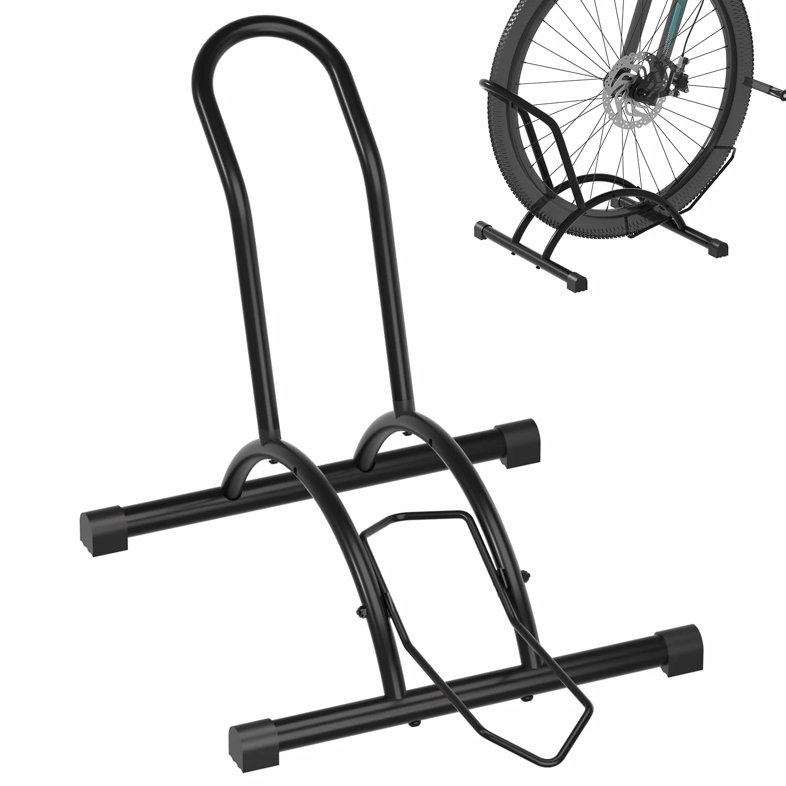 Urban Deco Rastrelliera per Biciclette Porta Bici da Terra Cavalletto Bici Supporto Biciclette da 16-29 Pollici Bici