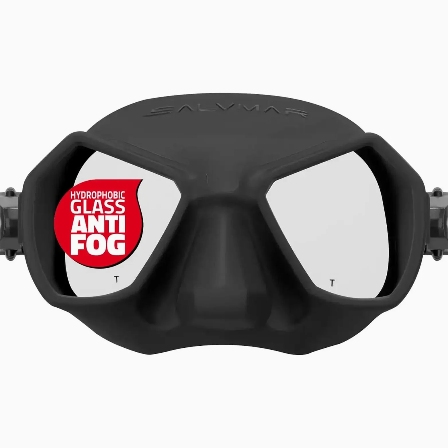 SALVIMAR Hathor Anti Fog, Maschera Adulto in Silicone con Lenti Anti Appannamento, per pesca subacquea, snorkeling e immersione, Nero