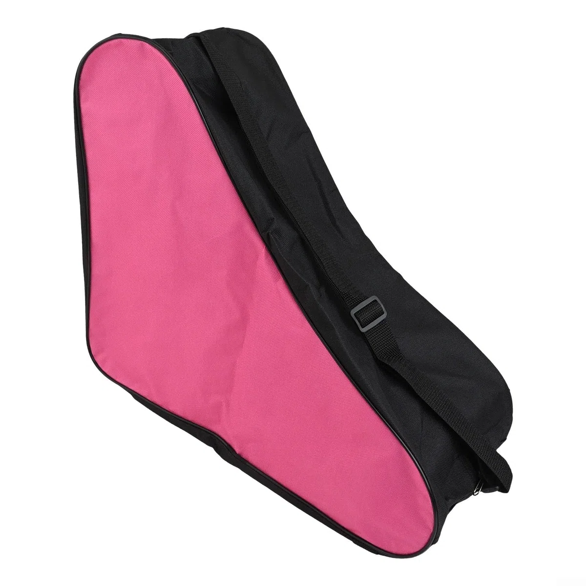 Borsa per pattini a rotelle in tessuto Oxford con spallacci regolabili per un facile trasporto e conservazione (nero e rosa)