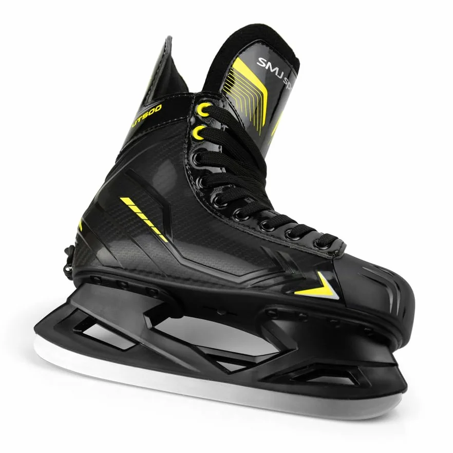 Pattini da hockey per bambini, regolabili, da hockey su ghiaccio, SMJ UT500