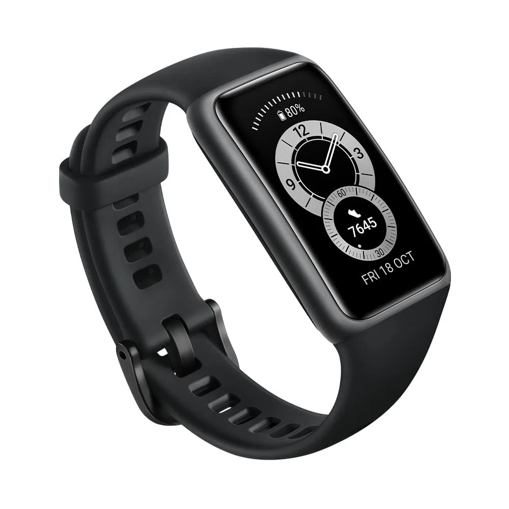 HUAWEI Band 6 Smart Band Fitness Tracker, Touchscreen AMOLED 1.47” a Colori, Monitoraggio Battito Cardiaco, Sonno, Saturazione dell`Ossigeno, Resistente all’Acqua, Graphite Black