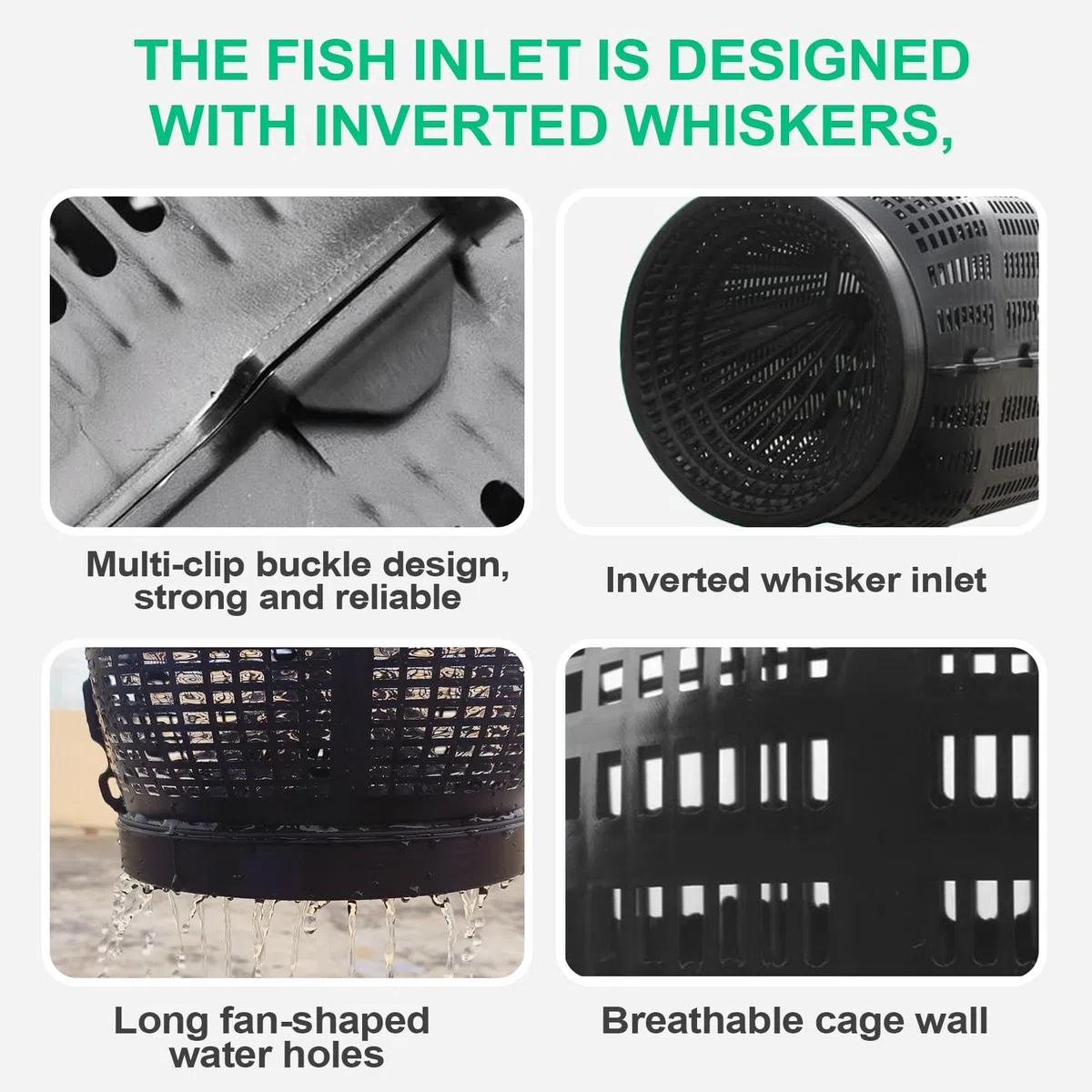 Trappola per pesci, trappola portatile per aragoste, gabbia per granchi, accessori da pesca per la cattura di anguille, gamberetti, tartarughe, lago, stagno, acqua salata, acqua dolce