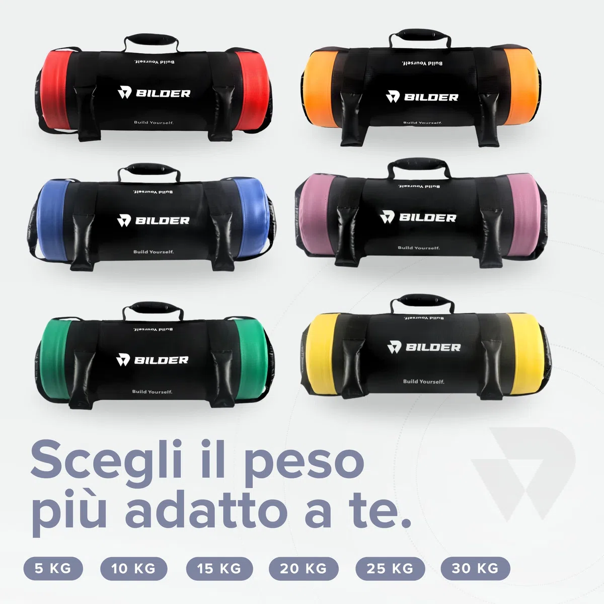 BILDER - Powerbag Compatto 5 Kg con Sabbia Metallica, Sandbag Fitness per Forza, Resistenza e Core Training, Sacco Pesi Palestra con Maniglie Multiple, Attrezzi Palestra Casa per Allenamento Completo