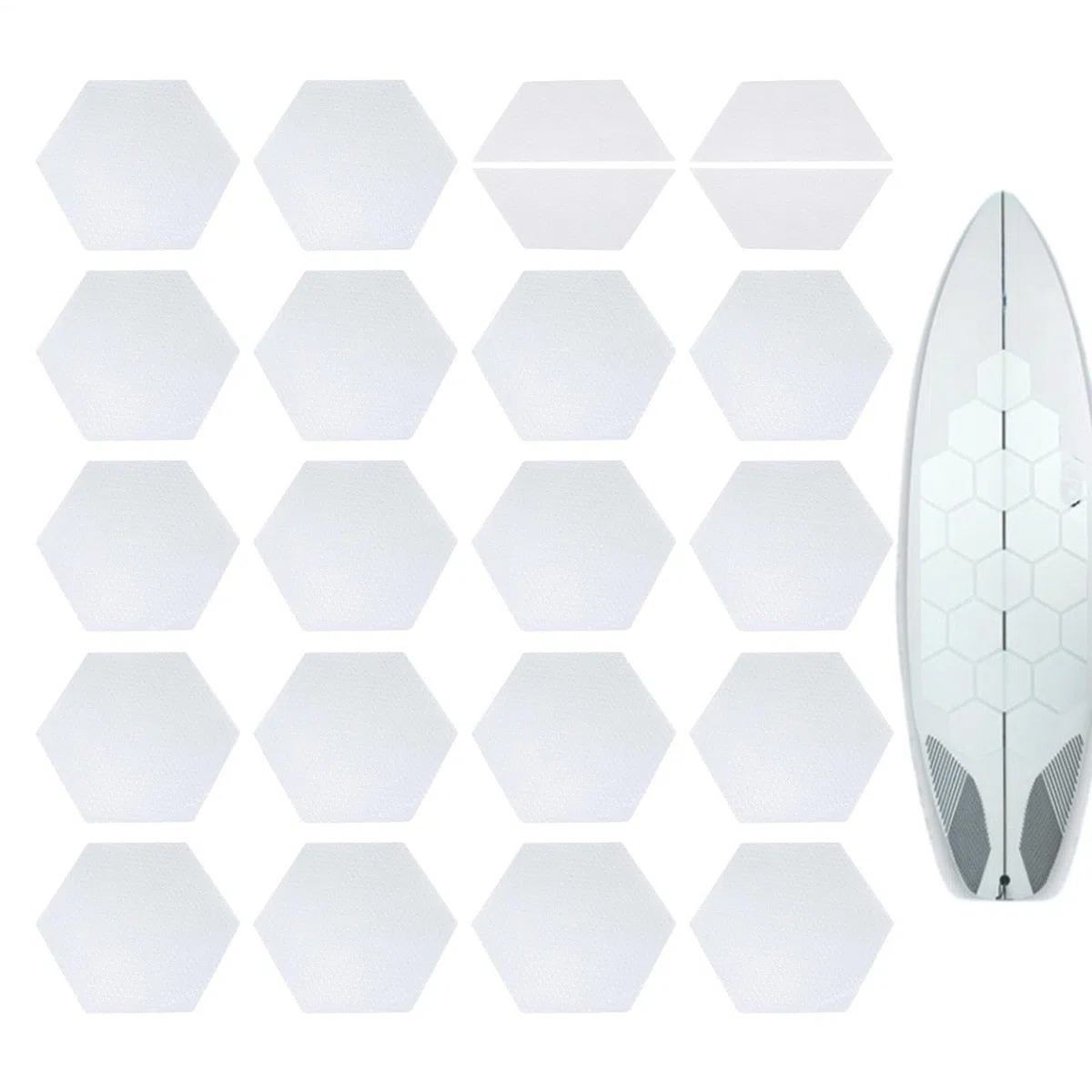 Tappeto Antiscivolo per Tavola da Surfing Adesivi Esagonali Antiscivolo Da | Tappeto Trazione Esagonale Surf per Sport Estivi all'aria aperta Snowboard, Skateboard, Paddleboard, Pontoon Kayak