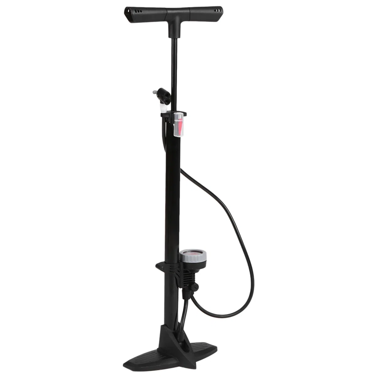 Pompa di Gonfiaggio da Pavimento per Bicicletta con Manometro Stabile e Durevole per Ciclista Alluminio 9,4 * 4,9 * 24,8 Pollici