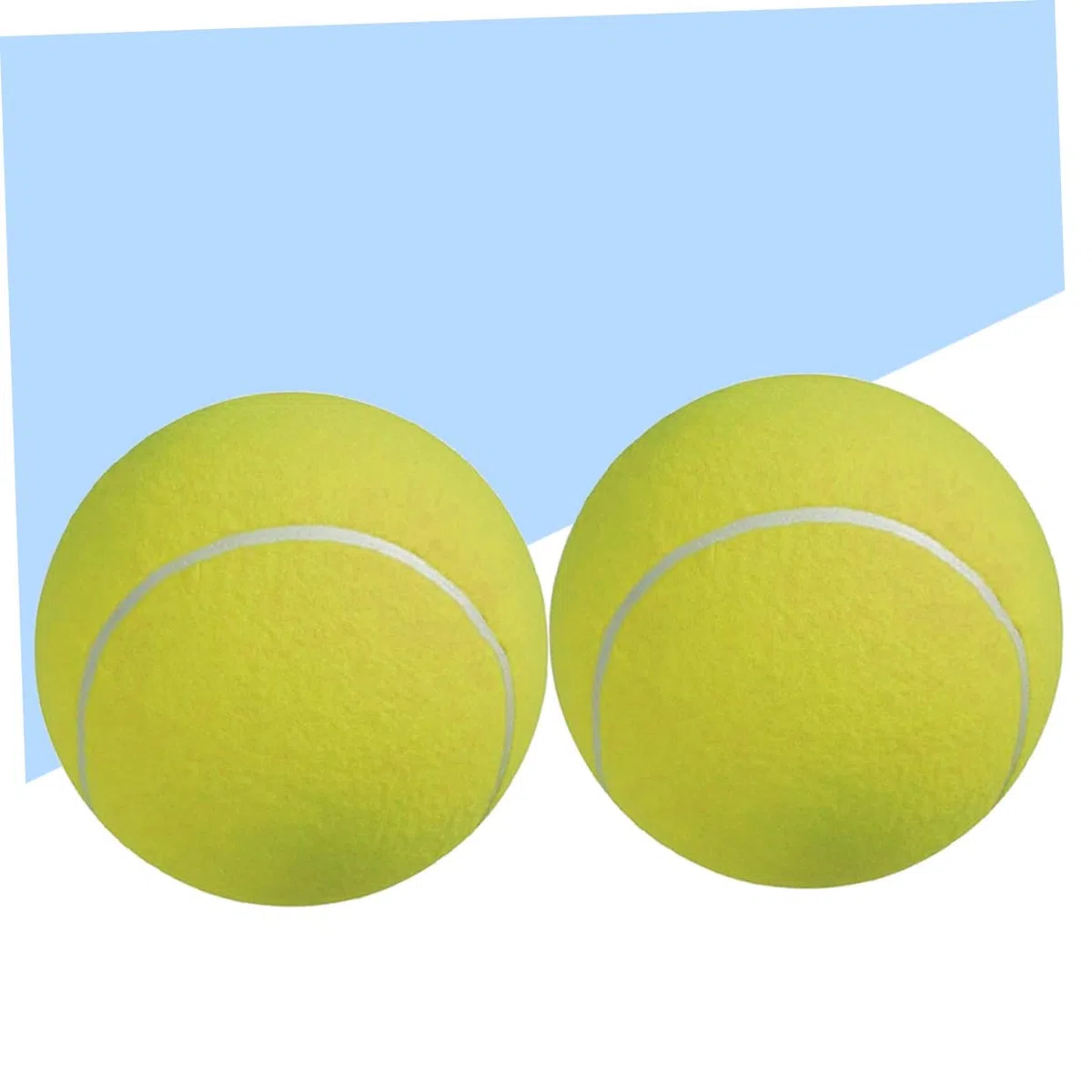 Mikikit 2pezzi Palla da Tennis Gigante da Pallina Gonfiabile in Gomma per Giocare all Aperto Giocattolo per Animali Domestici con Ago Gas Incluso