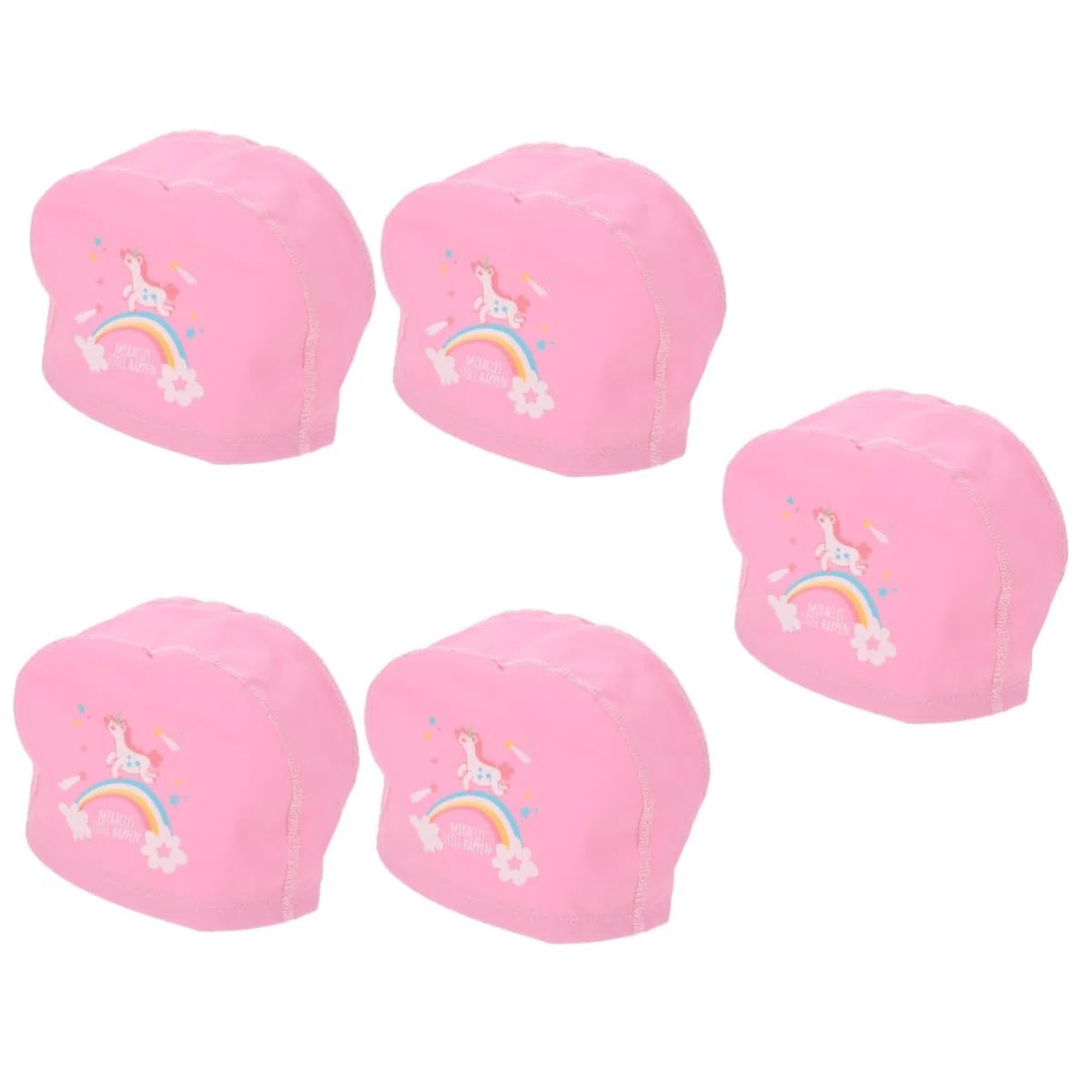 Yardwe Cuffia Da Nuoto Per Bambini 6 Ai 14 Anni 5 Pezzi - Cuffia Protettiva Per Con Design Antiscivolo Per Donne E Ragazzi