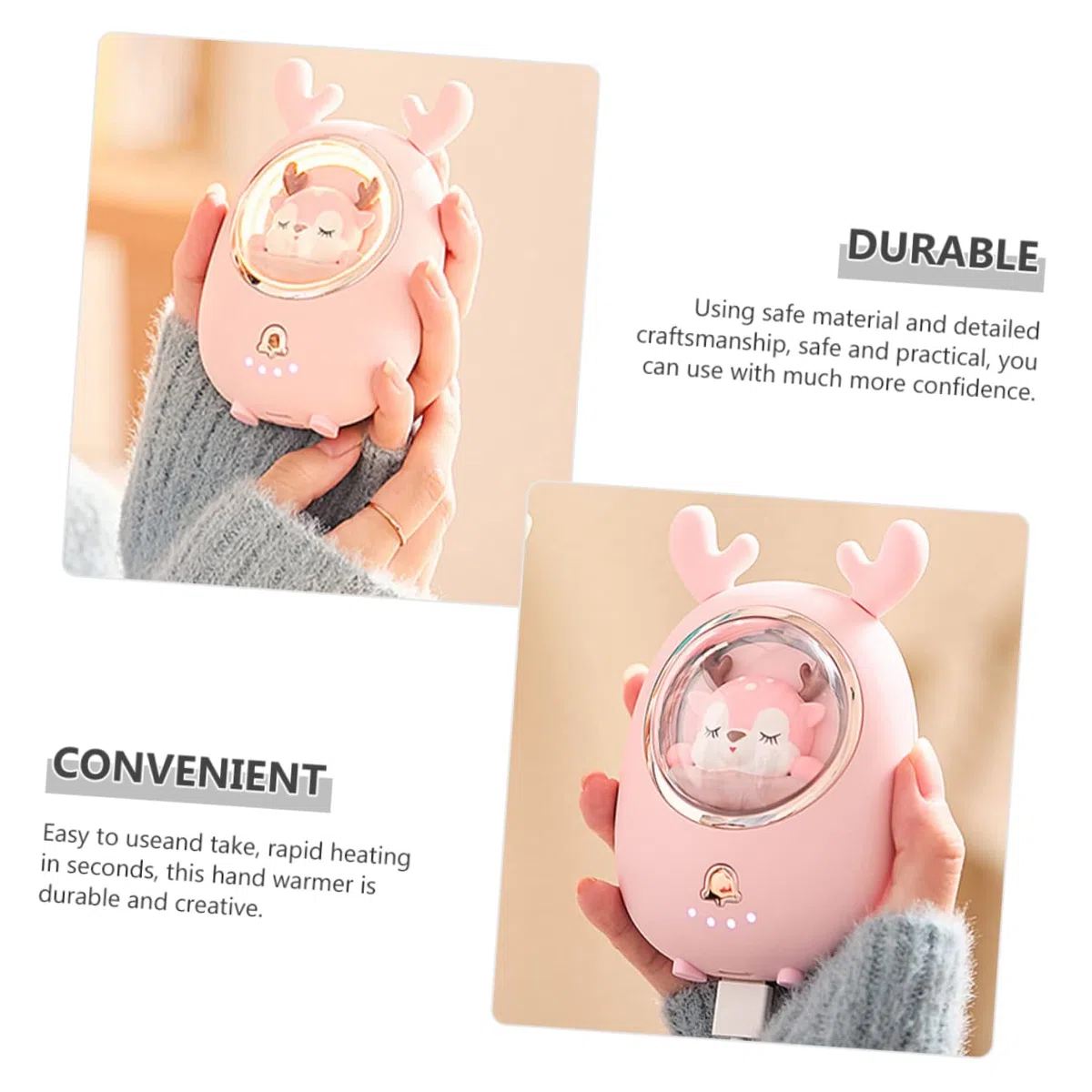 BESPORTBLE bambino caldo scaldamani riutilizzabile scaldamani portatili scaldamani ricaricabili scaldamani usb batterie ricaricabili scaldino portatile mini scaldino addominali