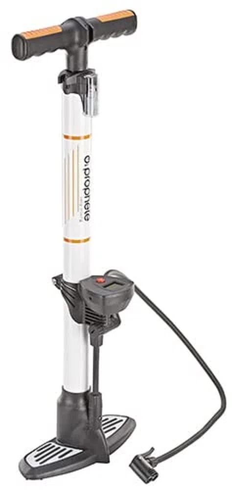 Prophete Hochleistungs-Alu-Standluftpumpe mit Digitalmanometer, Pompa ad Aria per Bicicletta. Unisex-Adulto, Argento/Nero, M