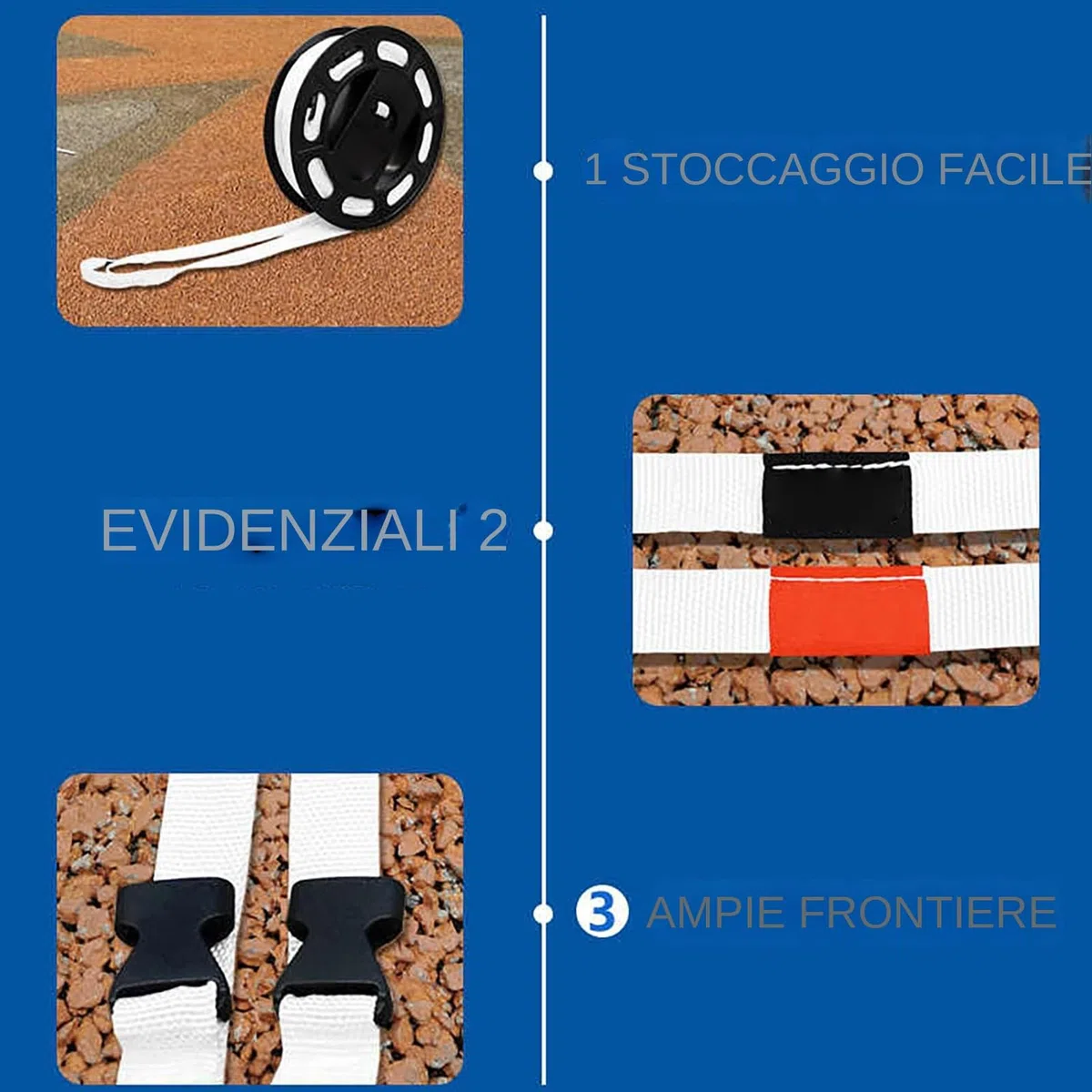Generico di marcatura dei confini del Pickleball - Attrezzatura per di Corte, Kit di Nastro di configurazione Leggero | per Il Campo Sportivo per Badminton, Prove di Pallacanestro di