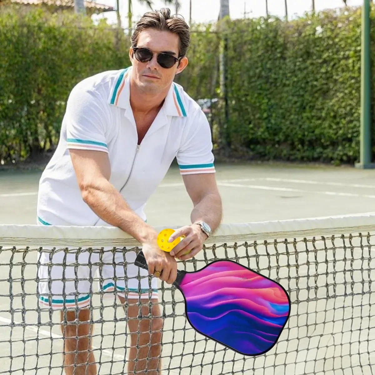 Racchetta da pickleball | Racchette leggere da palla | Racchette in fibra di vetro leggere ed ergonomiche per sport a casa, all'aperto, interno, esercizio per uomini, donne e bambini