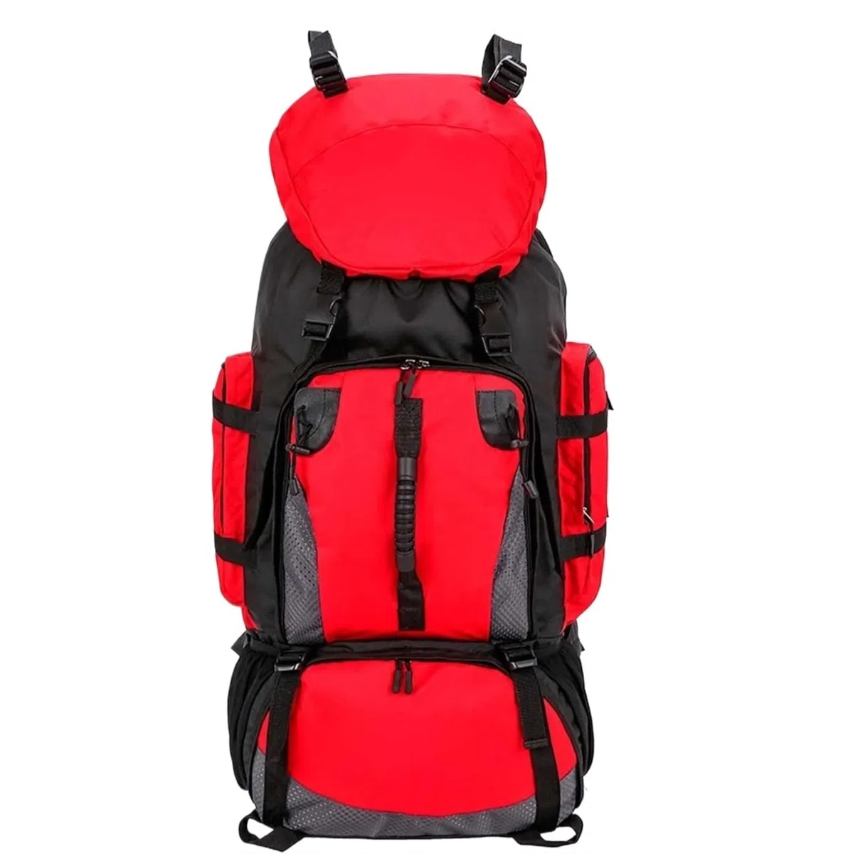 Zaino da Viaggio Sportivo Borsa da Campeggio Pieghevole per Zaino da Pesca Ultraleggero Impermeabile da 90 Litri per Alpinismo Arrampicata(Rot)