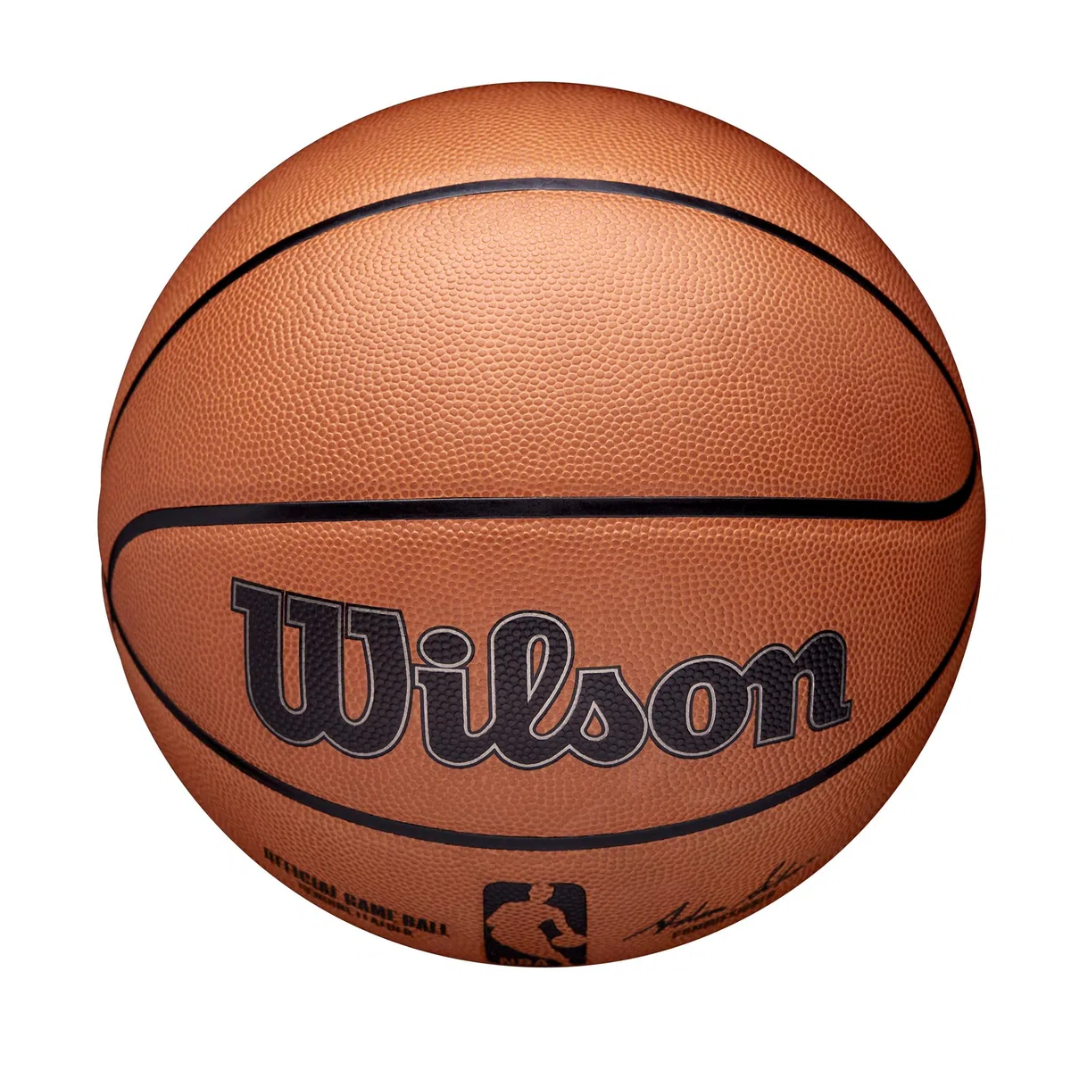 Wilson Pallone da Basket NBA OFFICIAL GAME BALL, Utilizzo Indoor, Pelle, Misura: 7, Marrone