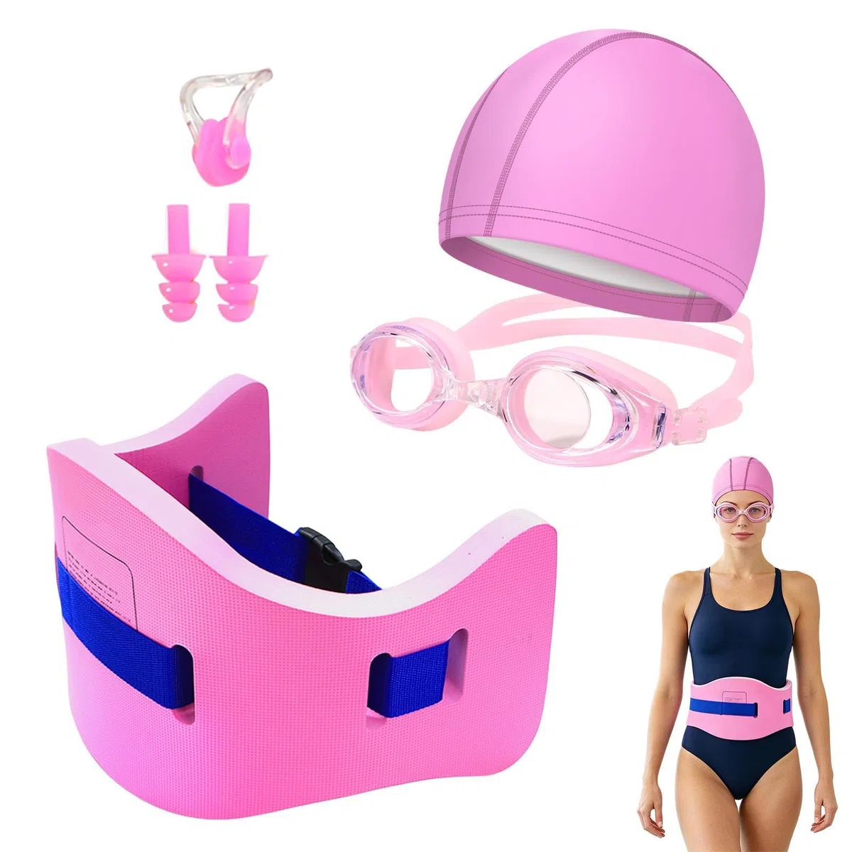 Cintura da nuoto regolabile in schiuma, leggera, per piscina, ginnastica acquatica, immersioni, snorkeling, allenamento, allenamento, lago, fiume, estate