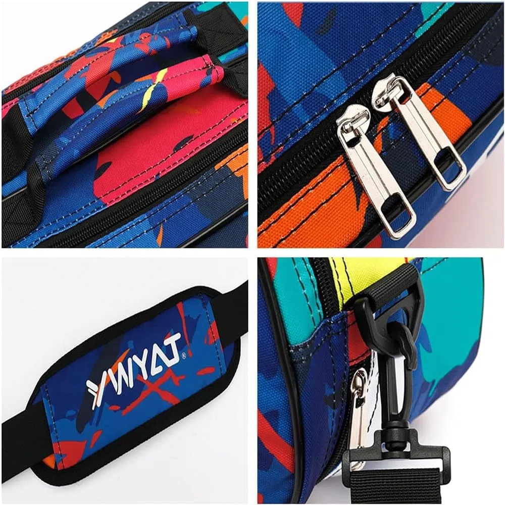 Borsa Tennis 2-3 Racchette per Uomo Donna Grande, Borsone Tennis Badminton con Scomparto Scarpe, Custodia Porta Racchetta Badminton con Tracolla Regolabile, Borsa Palestra Sportiva