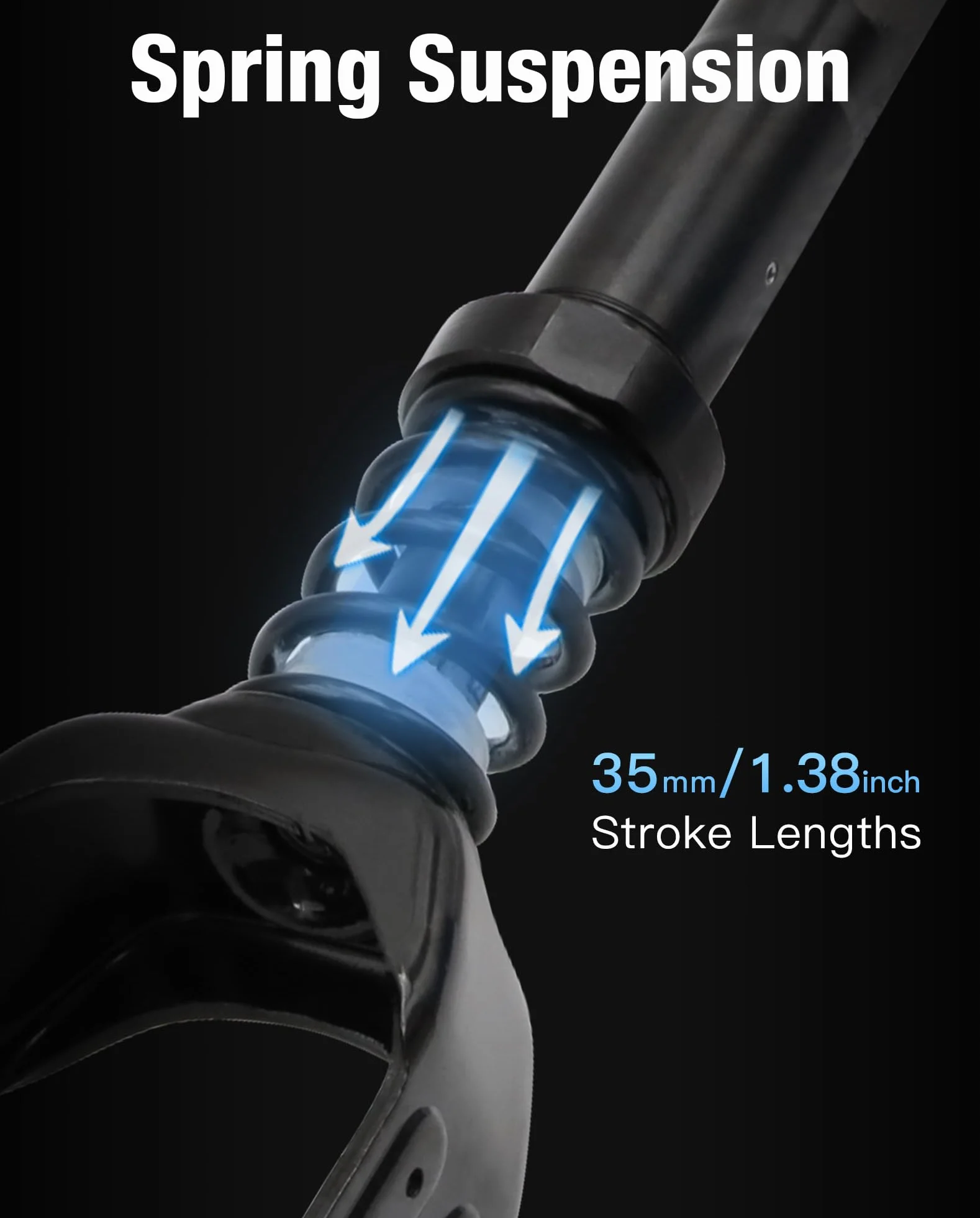Gruppo ammortizzatore anteriore compatibile con Segway Ninebot F2 Pro KickScooter, supporto forcella anteriore con sospensione a molla in lega di alluminio per scooter, sospensione ruota, originali