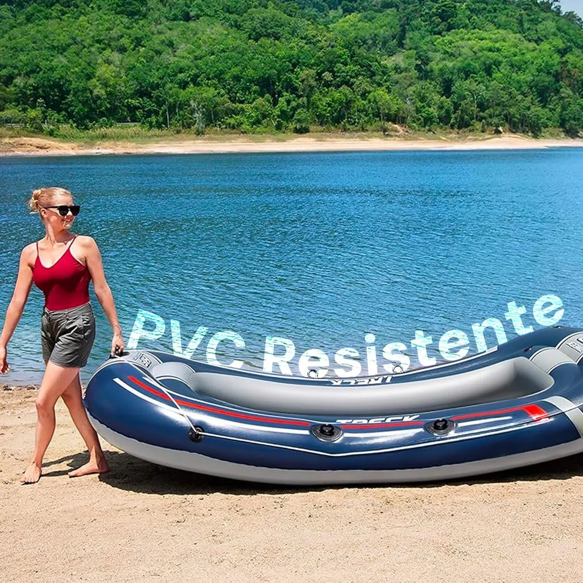 Avilia Gommone Gonfiabile a Remi per 2 Persone - Ideale per Relax e Diventrimento in Spiaggia e al Mare, per Esplorare Fiumi e Grotte - Resistente e Facile da Trasportare con Portata Max 170kg