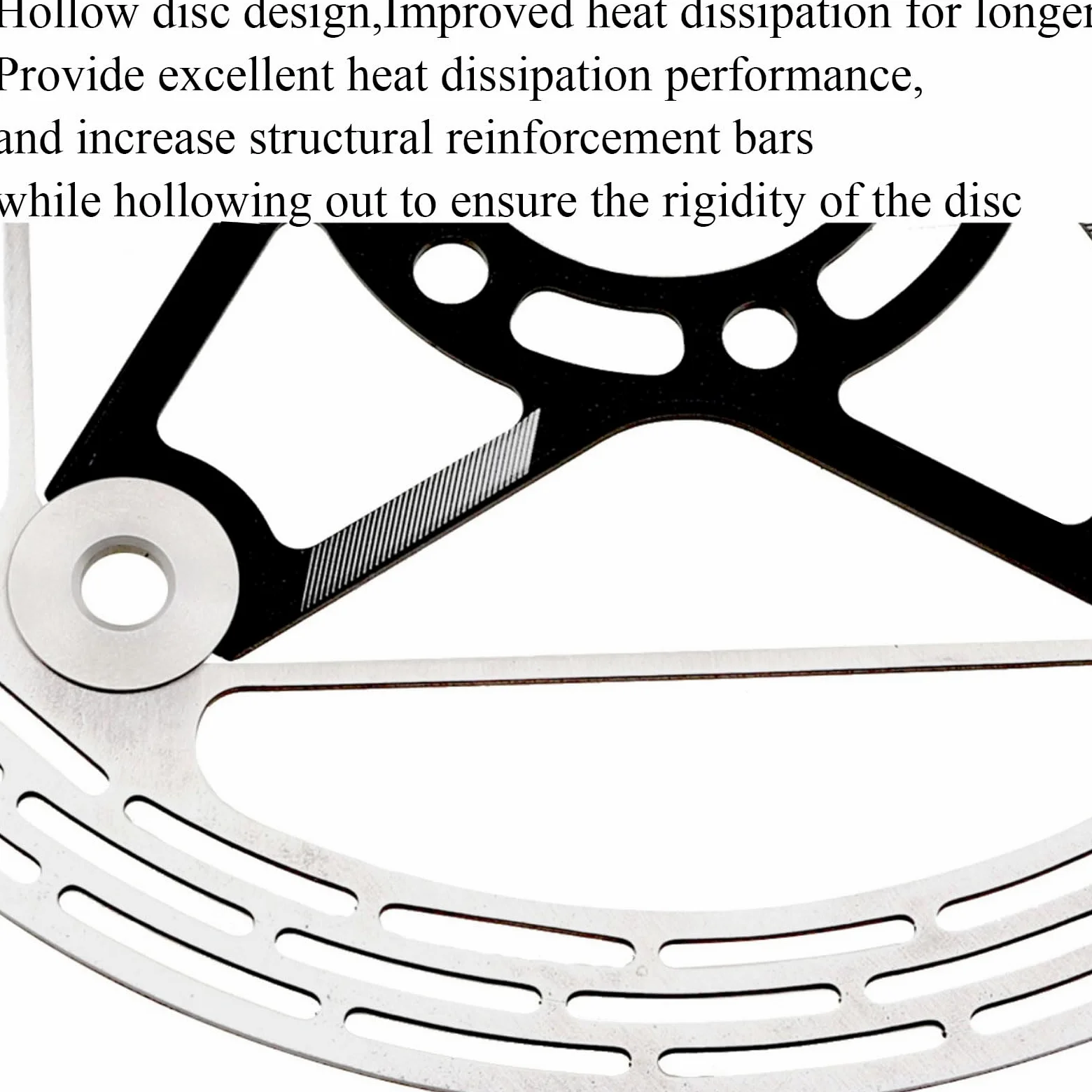 Disco freno for bicicletta in acciaio inossidabile da 140 mm, 1 pz | Black