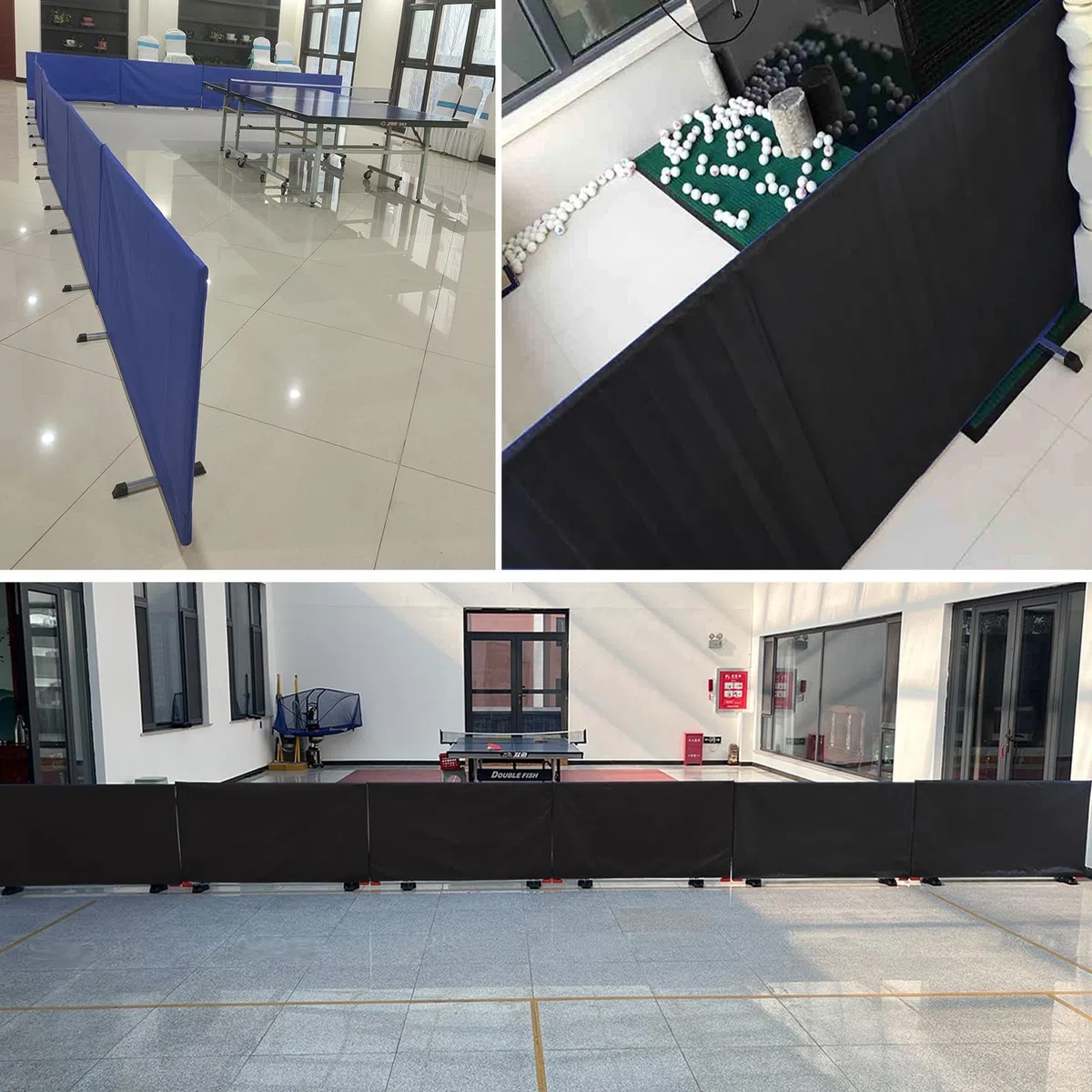 Recinzione professionale portatile per campo da ping-pong - Barriera alta 75 cm per giocatori, divisori resistenti per esterni e palestre, 1 pezzo (blu) - Migliora l'esperienza di gioco!, Blu, 1 pz