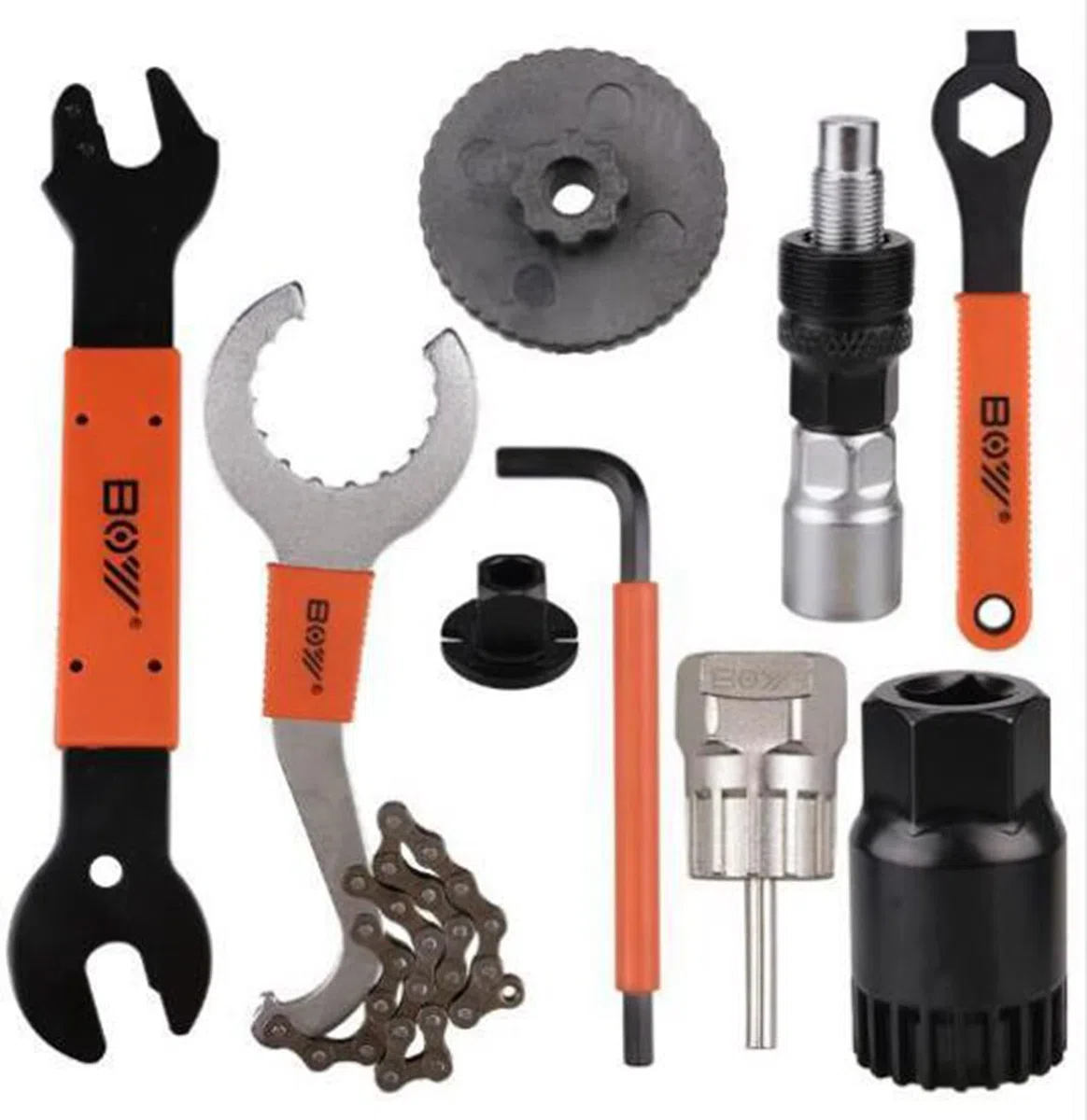 Kit di strumenti per la riparazione della bicicletta, strumento per estrattore della manovella, estrattore della manovella della bici, chiave a brugola esagonale per la rimozione della staffa
