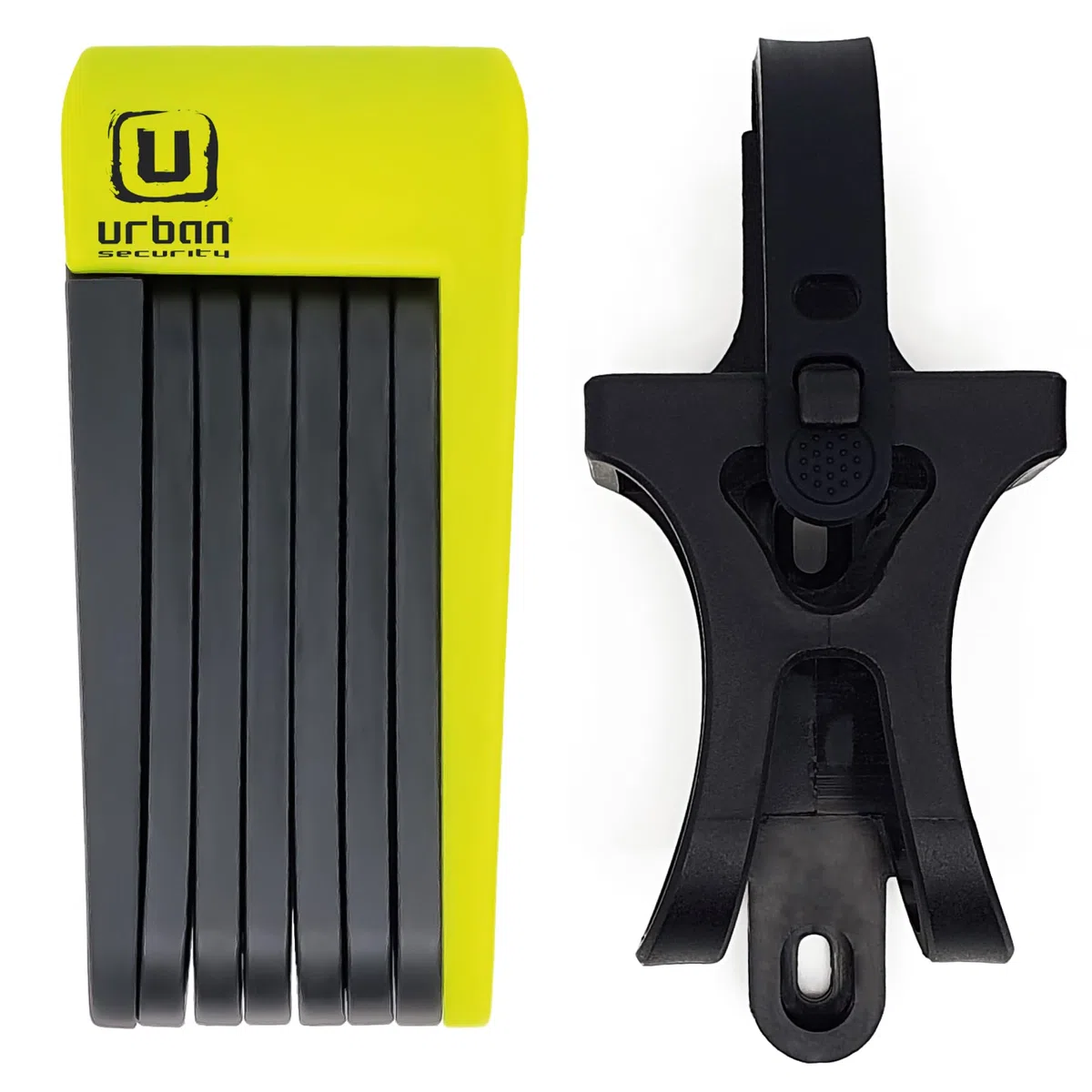 URBAN UR469Y Lucchetto Bici Pieghevole, Visible, 70cm Più Compatto Più Portabile Senza Rumore, Antigraffio, Antifurto Bicicletta ad Alta Sicurezza, Multiuso per Bici o Monopattino Elettrico Elettrica
