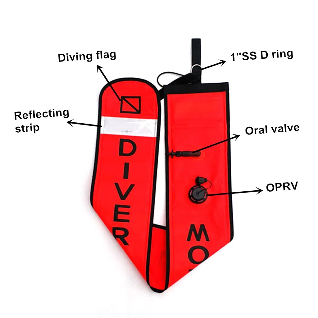 Milageto Scuba Diving SMB Safety Sausage Surface Marker Tubo di Segnale E Mulinello da Immersione - Blu