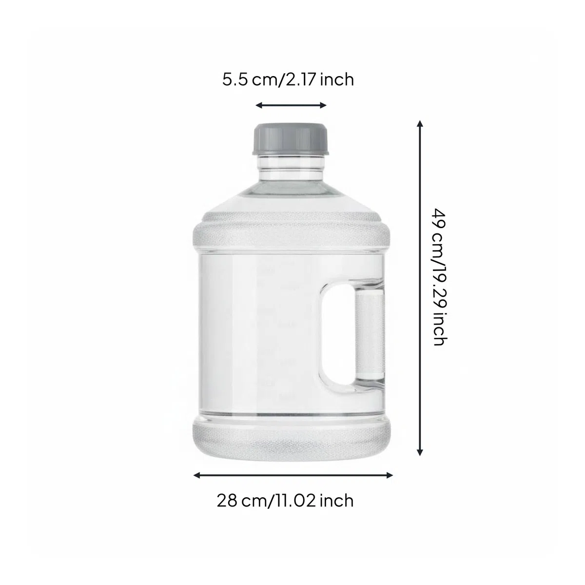 Secchio Portatile Contenitore Liquido Distributore Acqua Recipiente Trasporto Grazie al Materiale PC Alimentare E al Design Anti-perdite Adatto a, Trasparente, 18.9L