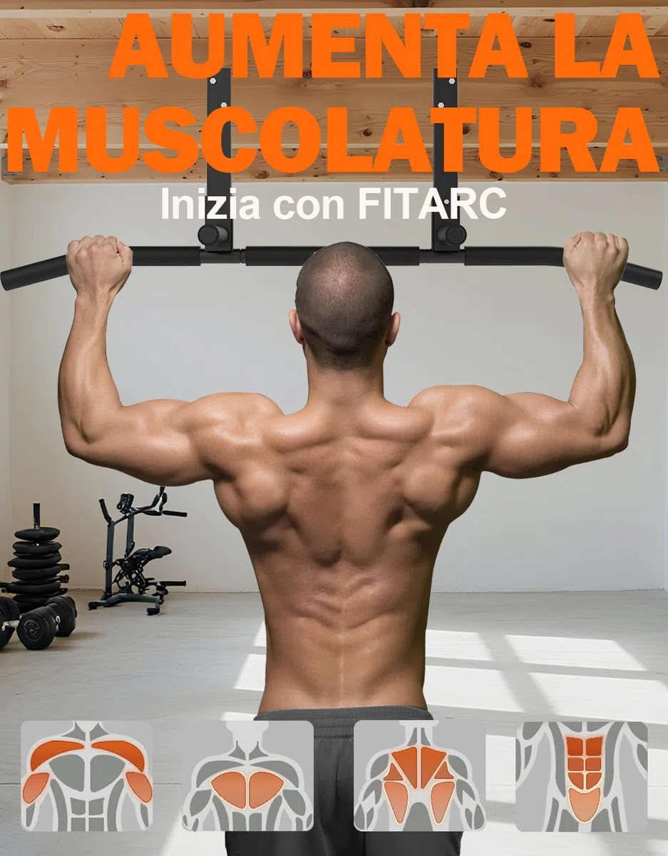 Fitarc Joist Mount Pull Up Bar, Chin Up Bar Ceiling Mount, Heavy Duty, Workout for Home Gym