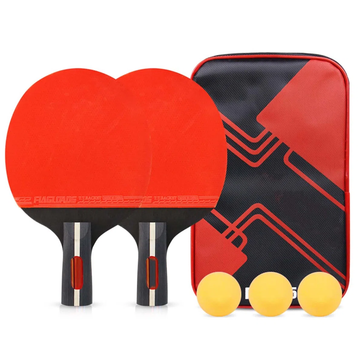 Racchette da Ping Pong, Set, 2 Giocatori, ricreativo, di qualità for Il Gioco in Famiglia/Doppio(Short Handle)