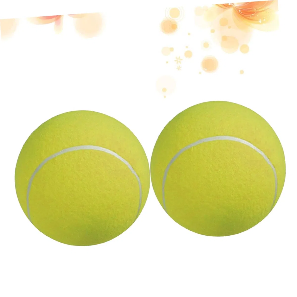 Cabilock Pallone da Tennis Gigante 24cm per Animali Gonfiabile in Gomma con Ago 2 Unitá