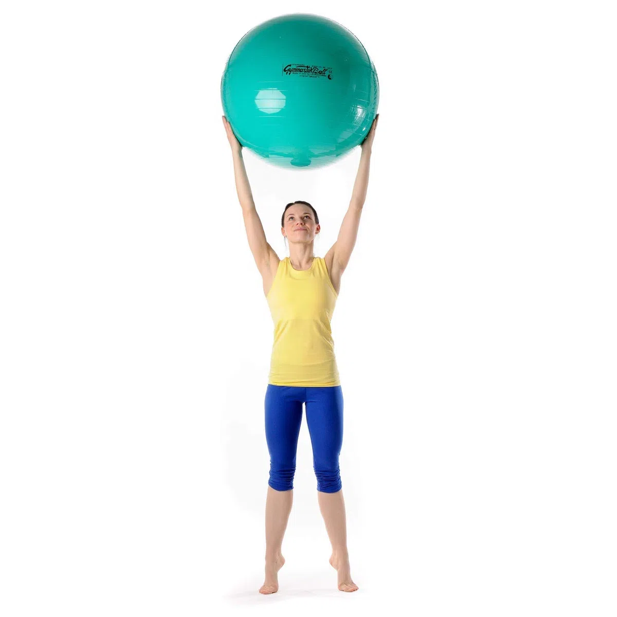 PEZZI Palla da ginnastica standard, diametro 65 cm, con ciotola e pompa, verde | Palla da seduta in robusto PVC, portata fino a 400 kg, per terapia, sport e ufficio