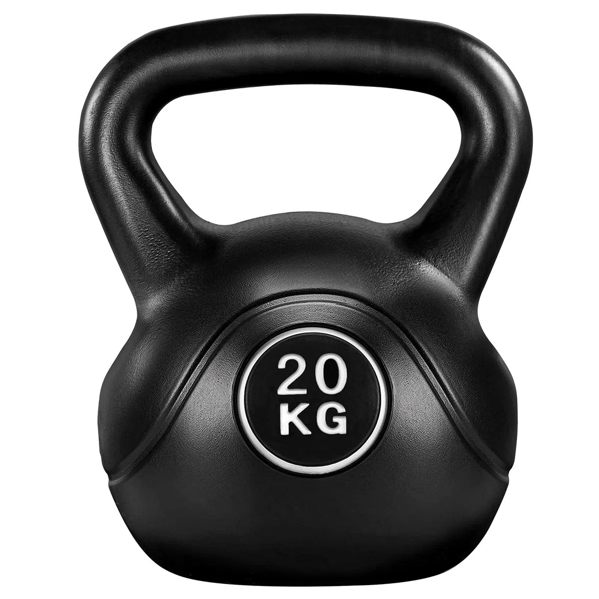 Yaheetech Kettlebell per Sport Fitness Palestra in HDPE e Cemento con Maniglia Ergonomica Antiscivolo Attrezzo Sportivo da Costruzione Muscolare e Allenamento di Forza Nero