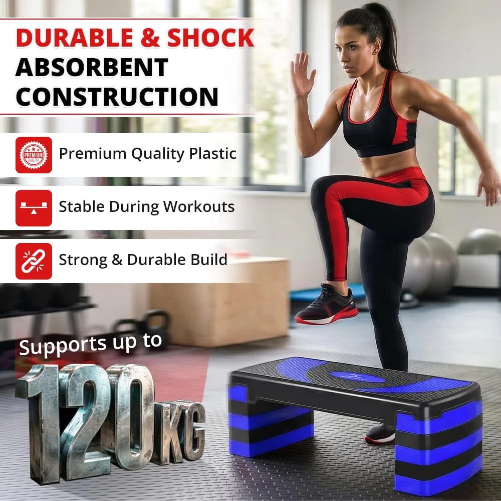 Max Strength MAXSTRENGTH Aerobica Cardio Fitness Step Board-3 Livelli Home Gym Esercizio Blocco
