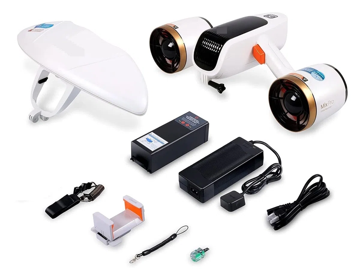 Scooter subacqueo elettrico, Il motorino subacqueo del mare 4.3Mph si raddoppia l'attrezzatura di immersione subacquea del motorino 60mins del motorino di immersione 40M for la piscina per sport acqua