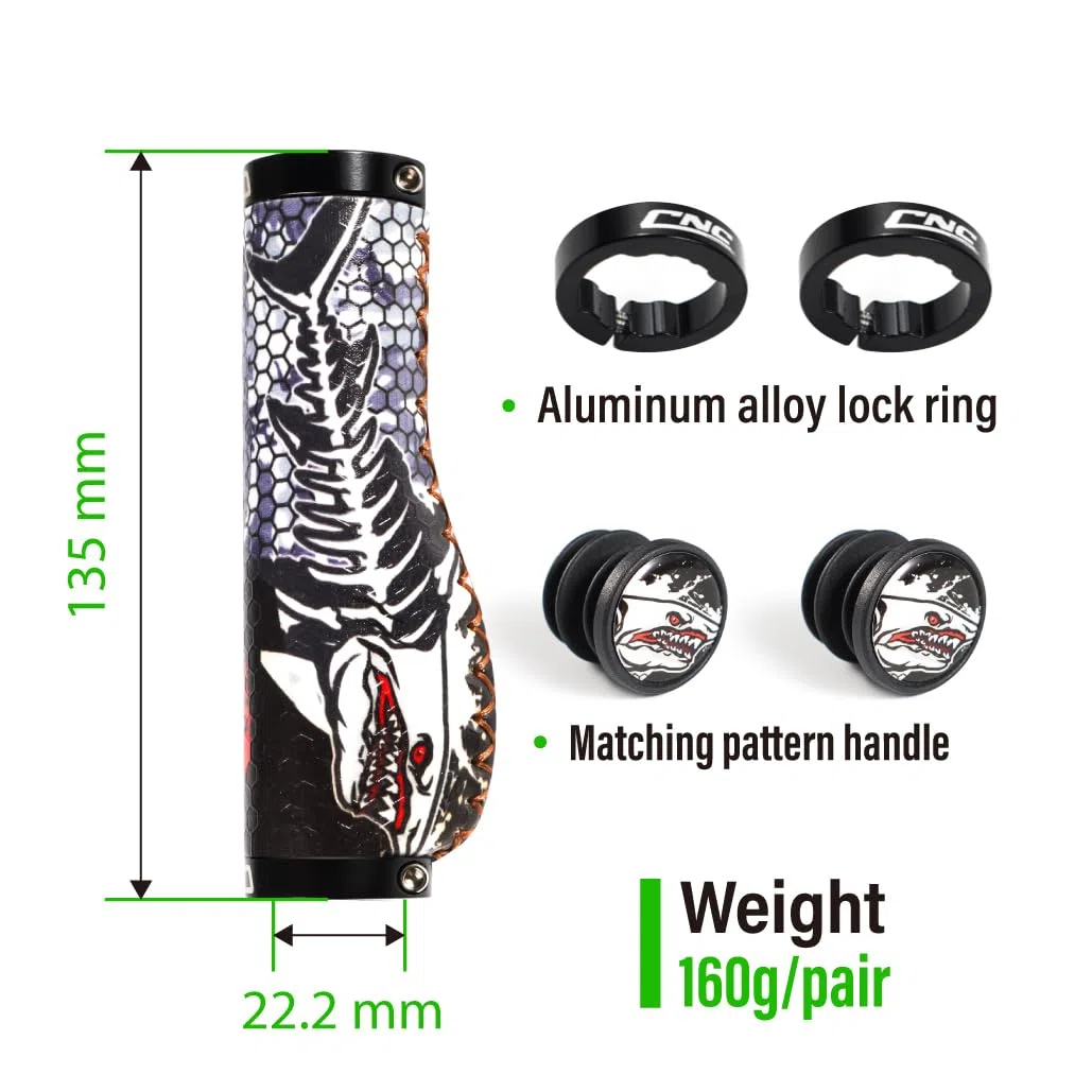 CHooee Impugnature ergonomiche per mountain bike, in silicone per manubrio MTB/BMX.
