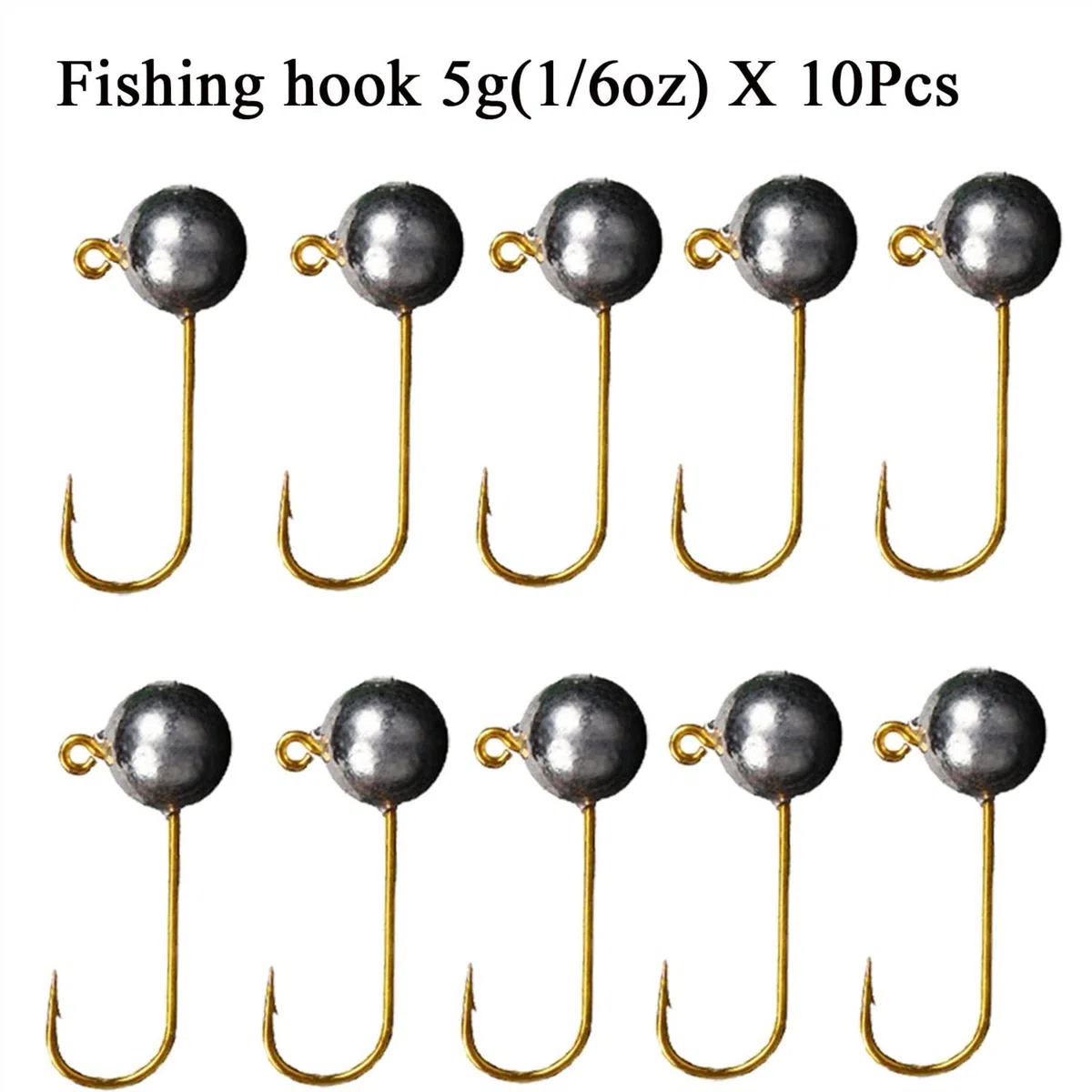 Amo da pesca 10pcs / lot Micro Jig Head Gancio da pesca 1G-5G Gancio da pesca del ghiaccio Mini manovella Jig Fishhook Accessori morbidi Attrezzatura da pesca Ami da pesca mare ( Color : 5g )