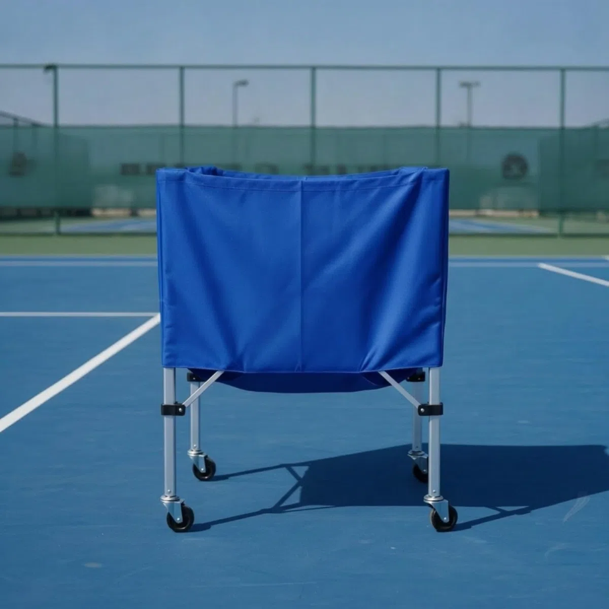 Carrello Porta Palline da Tennis Portatile Carrello Porta Palline da Tennis con Borsa Trasporto Polivalente Raccoglipalle per Palestre, Giallo