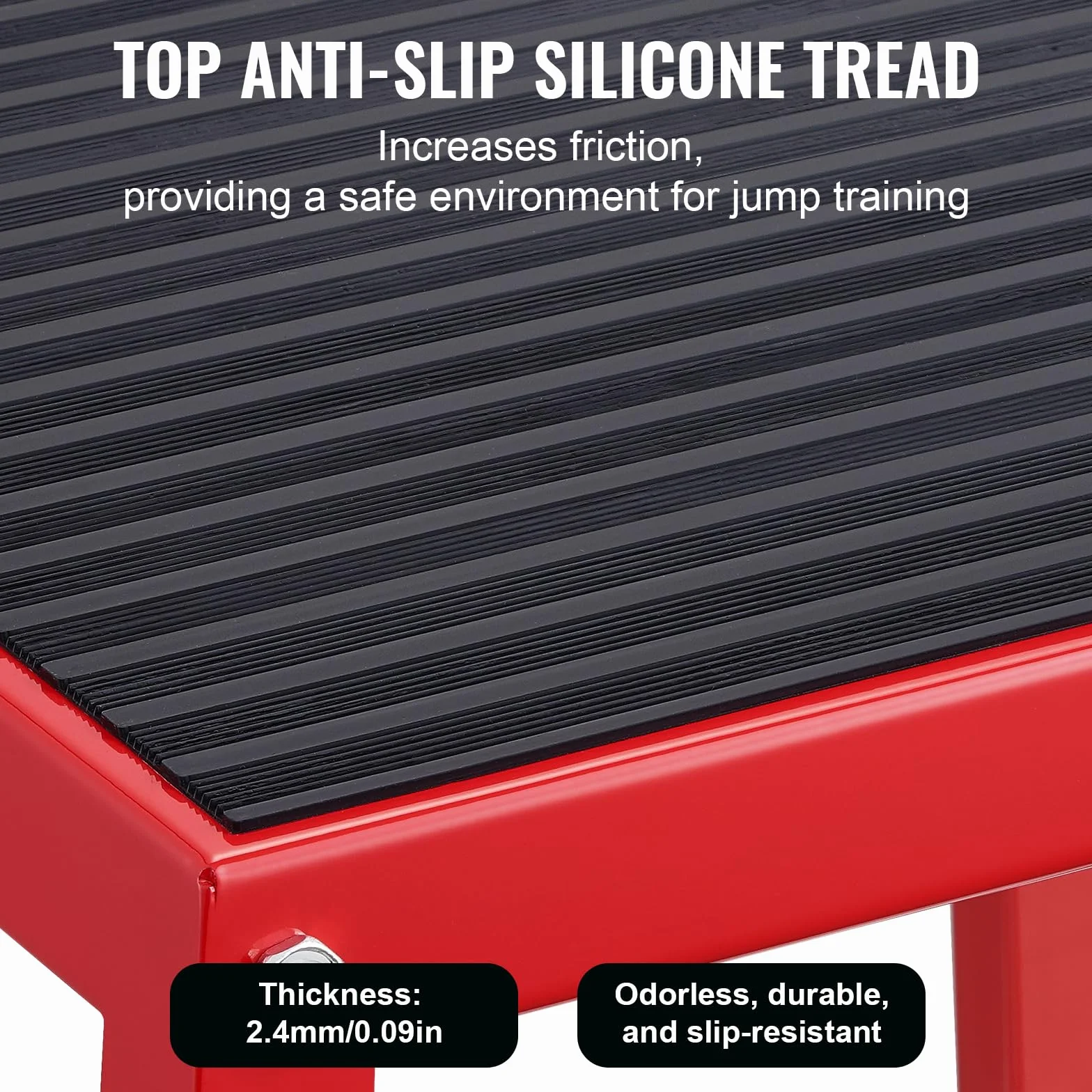 VEVOR Jump Box pliometrico da 30,5 cm, piattaforma pliometrica in acciaio e scatola di agilità per saltare, scatola antiscivolo per esercizi di fitness, allenamento in palestra a casa, allenamento di
