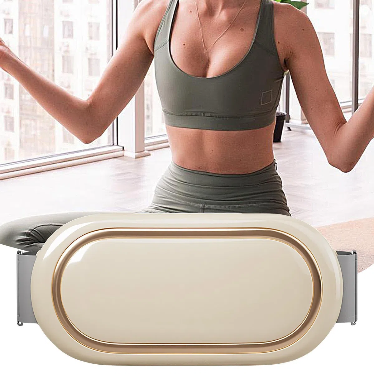 Cintura dimagrante | elettrostimolatore addominale per uso domestico - Cintura massaggiante dimagrante senza fili portatile per sviluppo muscolare, bruciatura di grasso e scultura