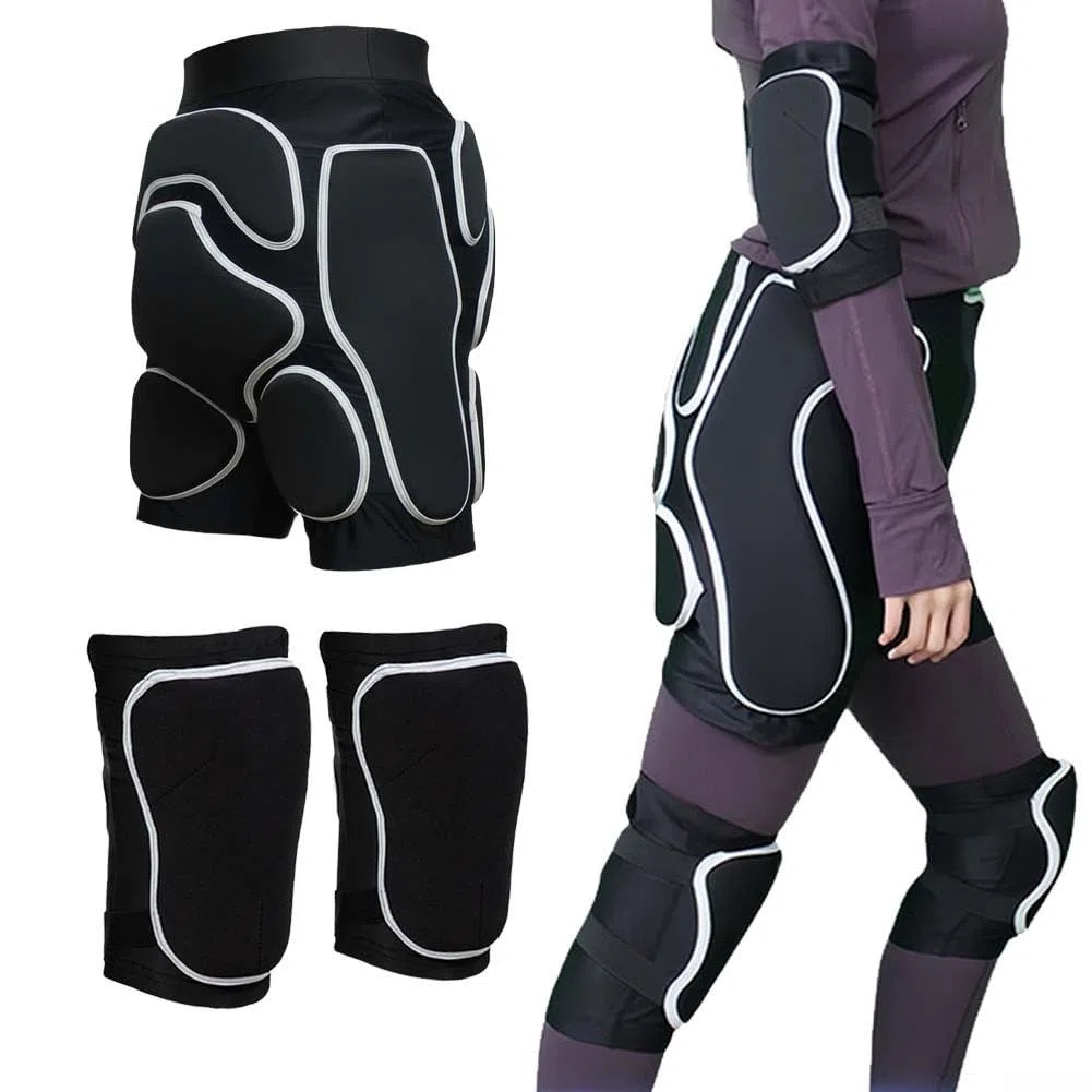 Pantaloncini da sci Hip Protector Cuscinetti EVA per impatto Protezione dell'anca dello sci | Vita lunga, vestibilità regolabile, design non vincolante, comodo da indossare, facile da indossare