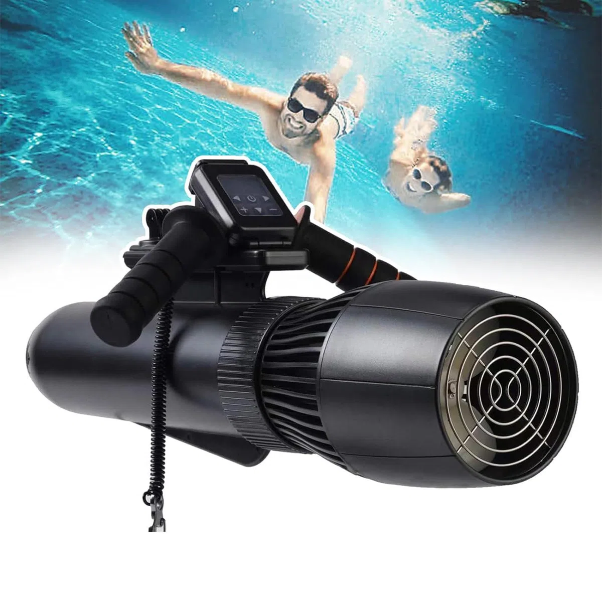 Scooter Subacqueo, Booster per Nuoto Subacqueo, Set di Propulsori Subacquei Senza Spazzole da 130 Minuti, Scooter Elettrico Subacqueo da 3-8 Km/H, per Piscina per Sport Acquatici,500W-10000mAh