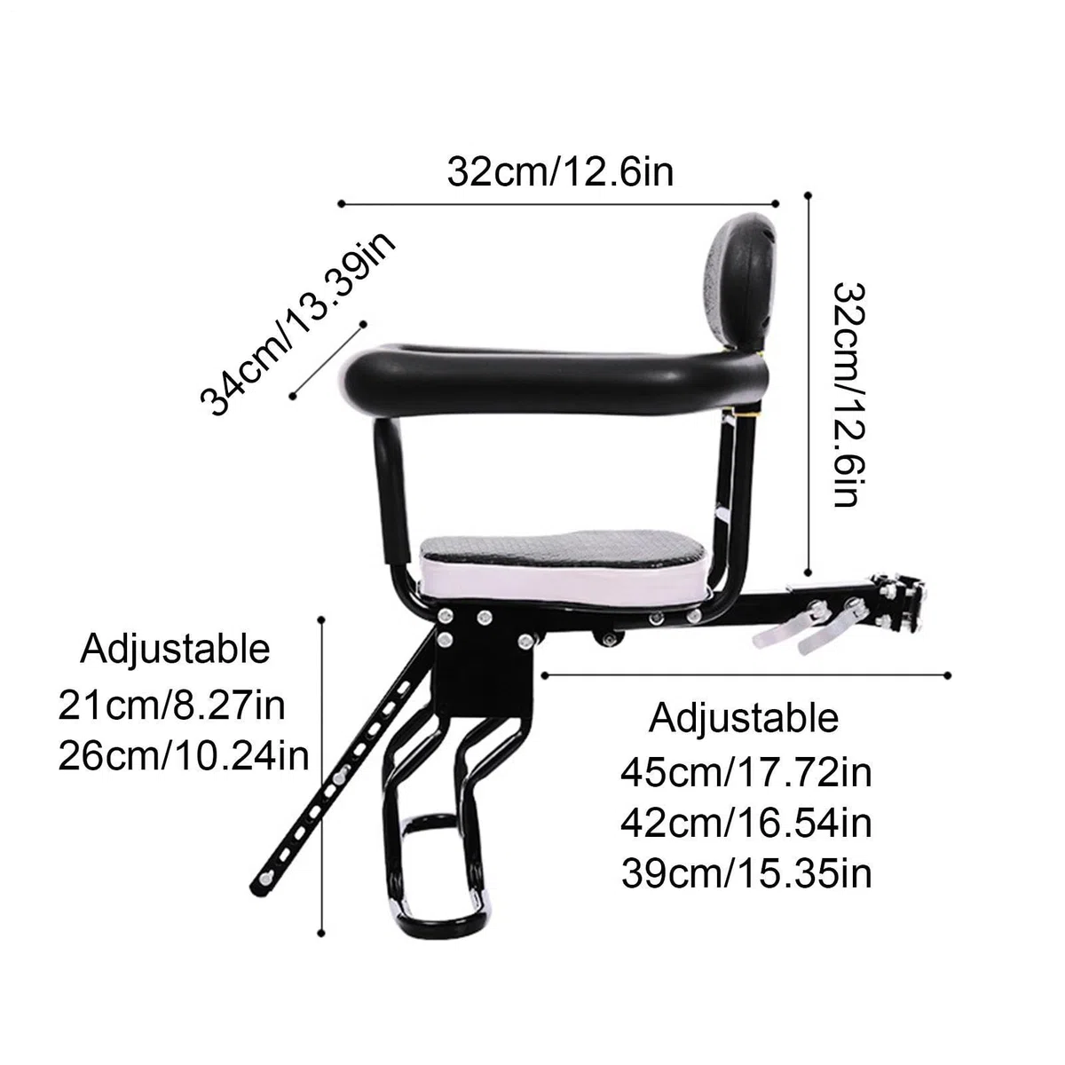 Seggiolino Bambini Bici Adulto Sgancio Rapido Ergonomico Comodo | Portabambini Montato su Bici Per Genitori Famiglia Scooter Montagna Strada Viaggio Ciclismo