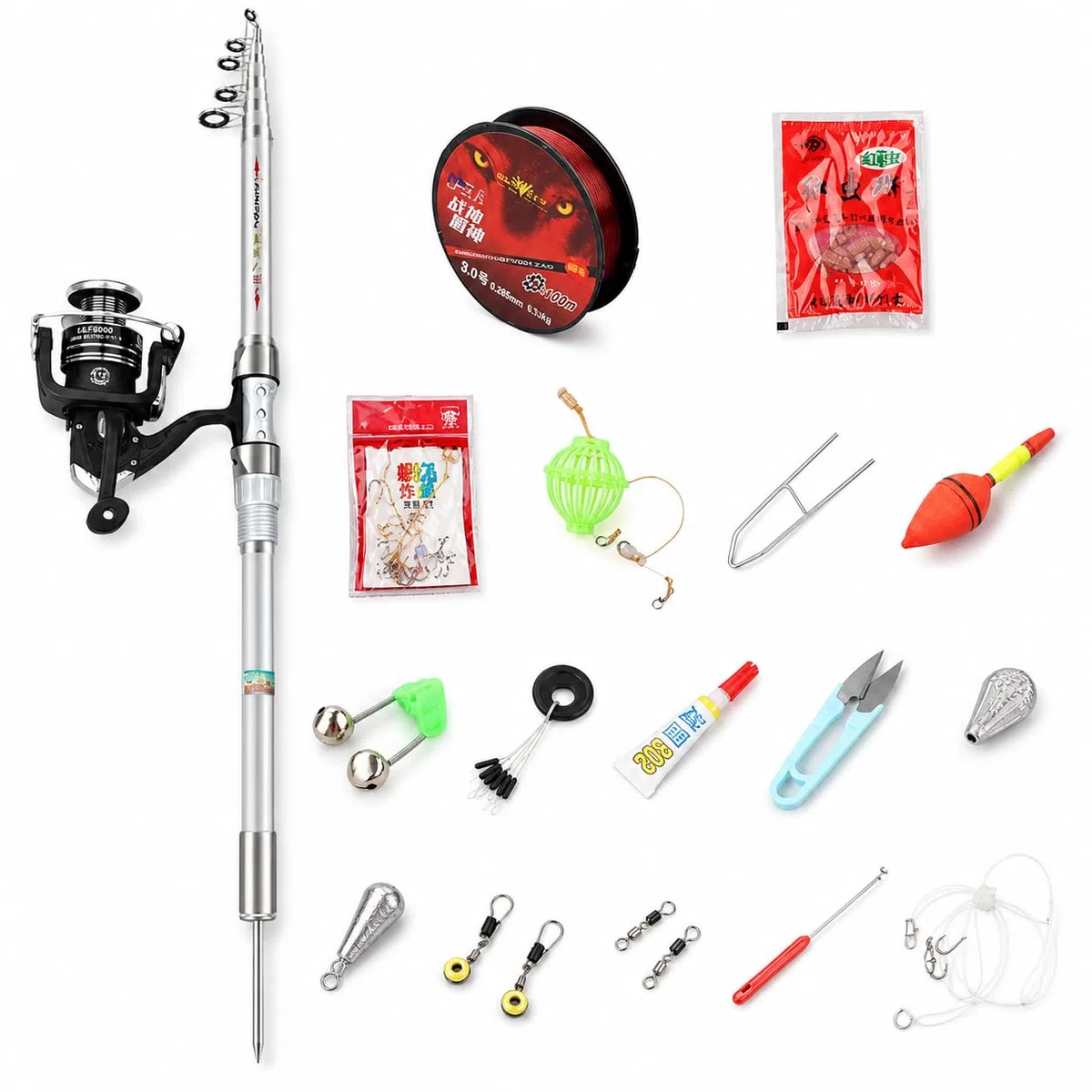 Set Canna da Pesca in Mare | semimetallico, Accessori da Pesca, Pesca in Fiume Grande, Per Pescatori Professionisti