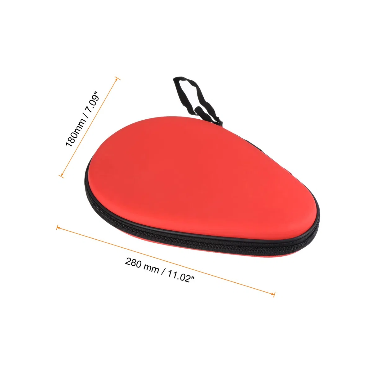 PATIKIL Tavolo Tennis Racchetta Custodia, Ping Pong Paddle Custodia Dura Copertura Contenitore Borsa Zucca Forma per Sport Accessori, Rosso