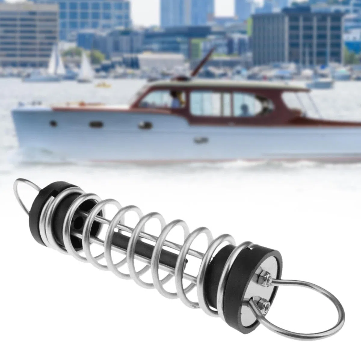 Molla di ormeggio per Ancora di Barca, Molla di smorzatore per Cima di ormeggio per Ancora Marina, Lunghezza 30.5 Cm