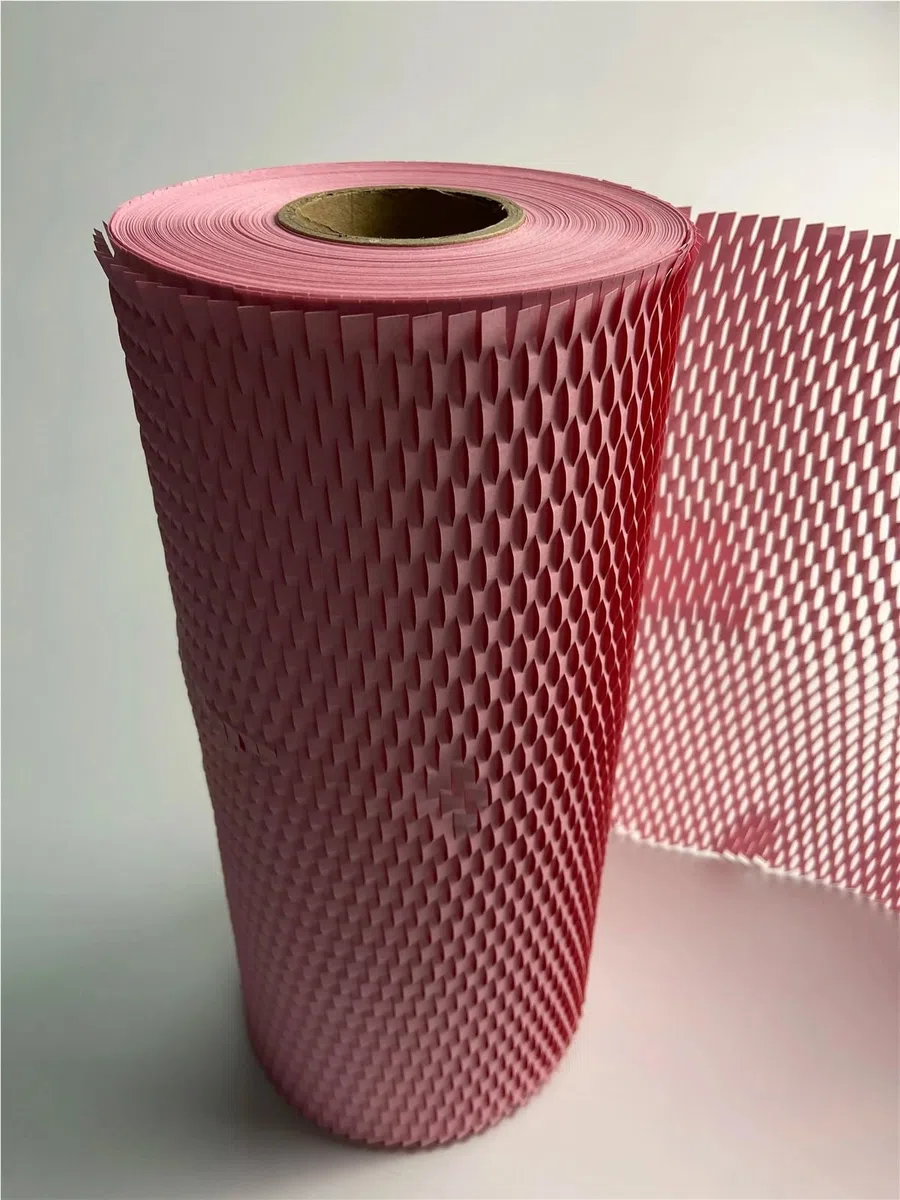 Alternativa al pluriball, Rotolo di carta da imballaggio a nido d'ape varie dimensioni(Pink19.6inchx32.8ft)