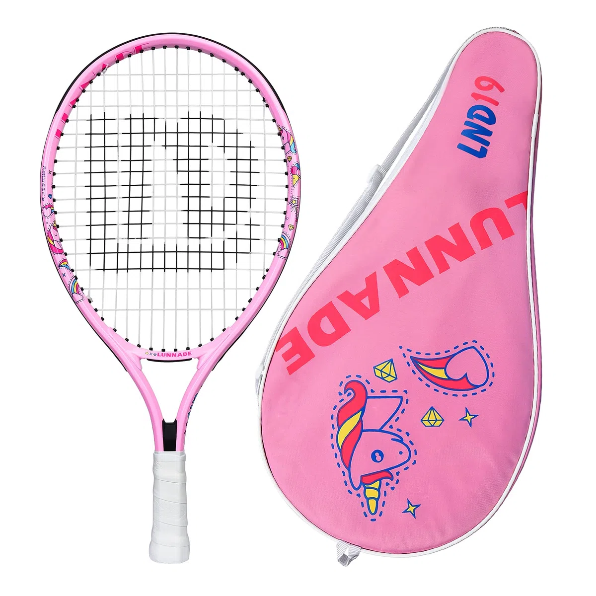 Racchetta da tennis per bambini Junior, 19/21/23/25 pollici, racchetta da tennis con custodia, adatta per principianti ragazzi e ragazze, età 3-12