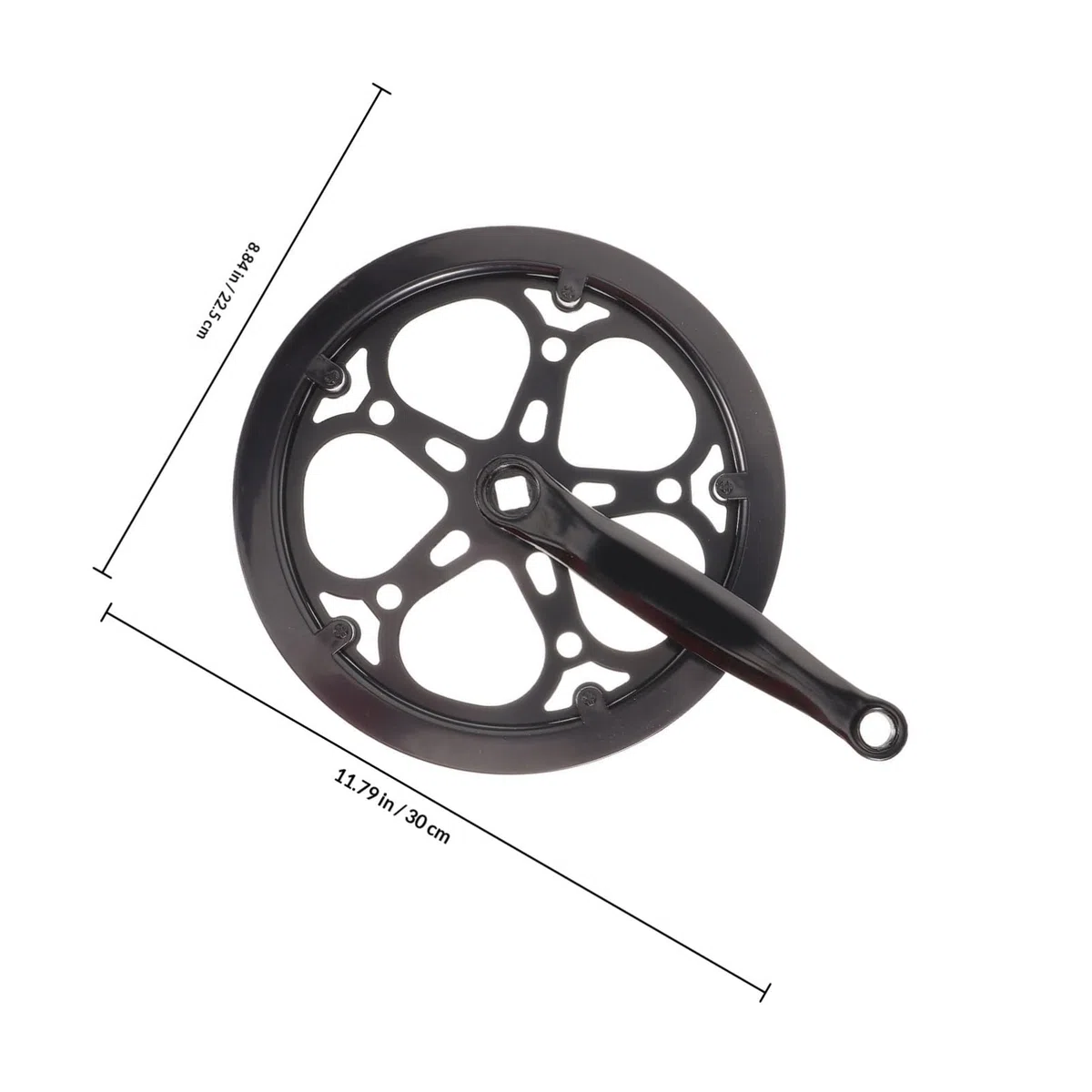 Guarnitura per Mountain Bike e Bici da Pista, Manovella Cava Rimovibile 170 MM Corona Singola da 52 Denti in Metallo, Accessori di Ricambio per Ciclismo Bullone Catena