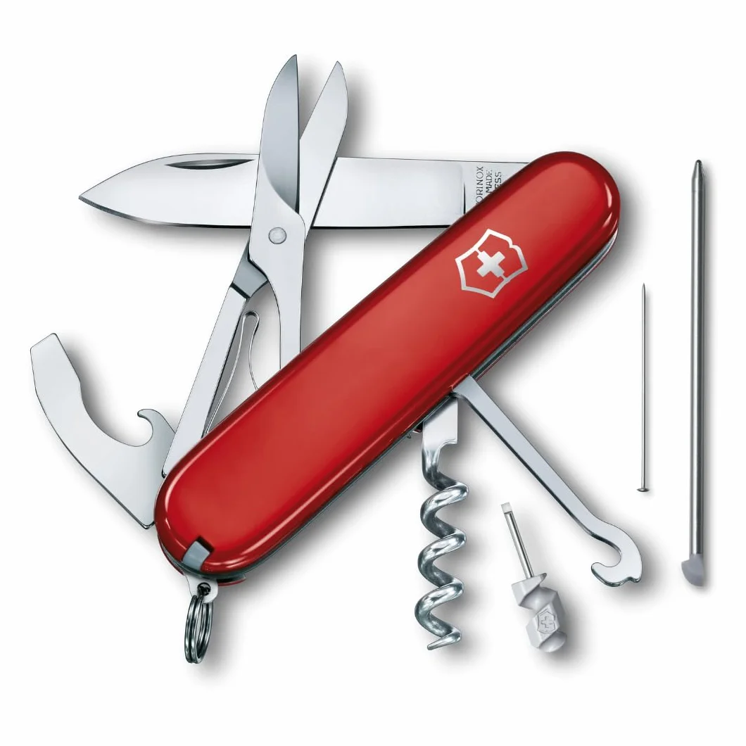 Victorinox, coltellino svizzero Compact (15 funzioni, forbici, gancio multiuso)