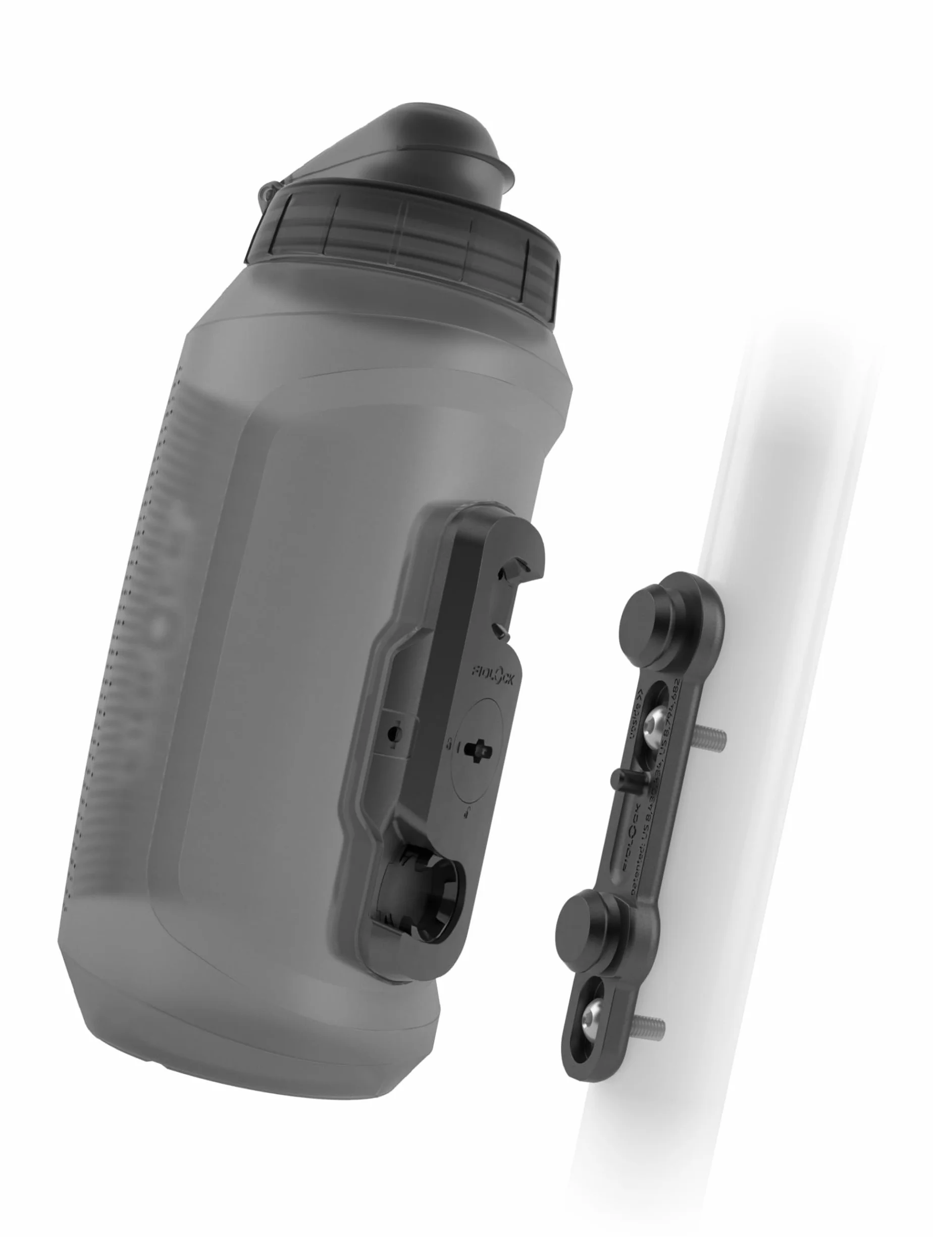 Fidlock Borraccia con Bike Base Twist Set trasparente, misura 750 ml